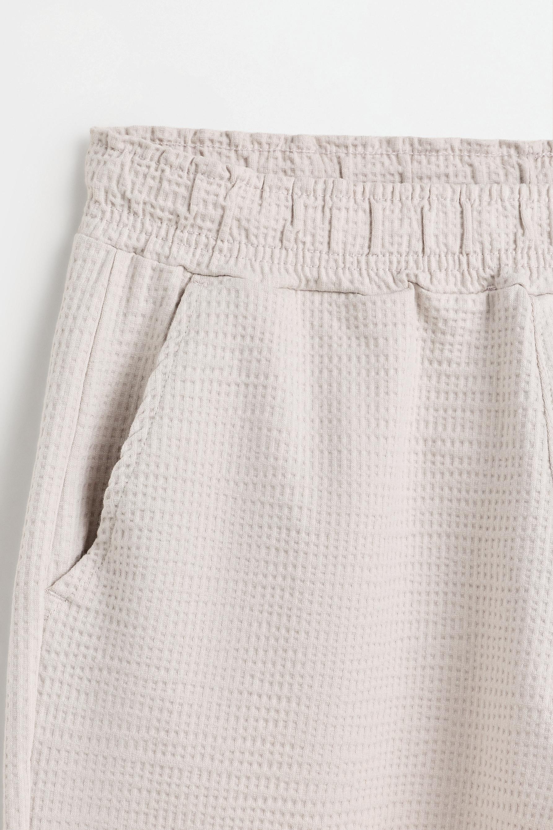 Seersucker trousers — IVORY