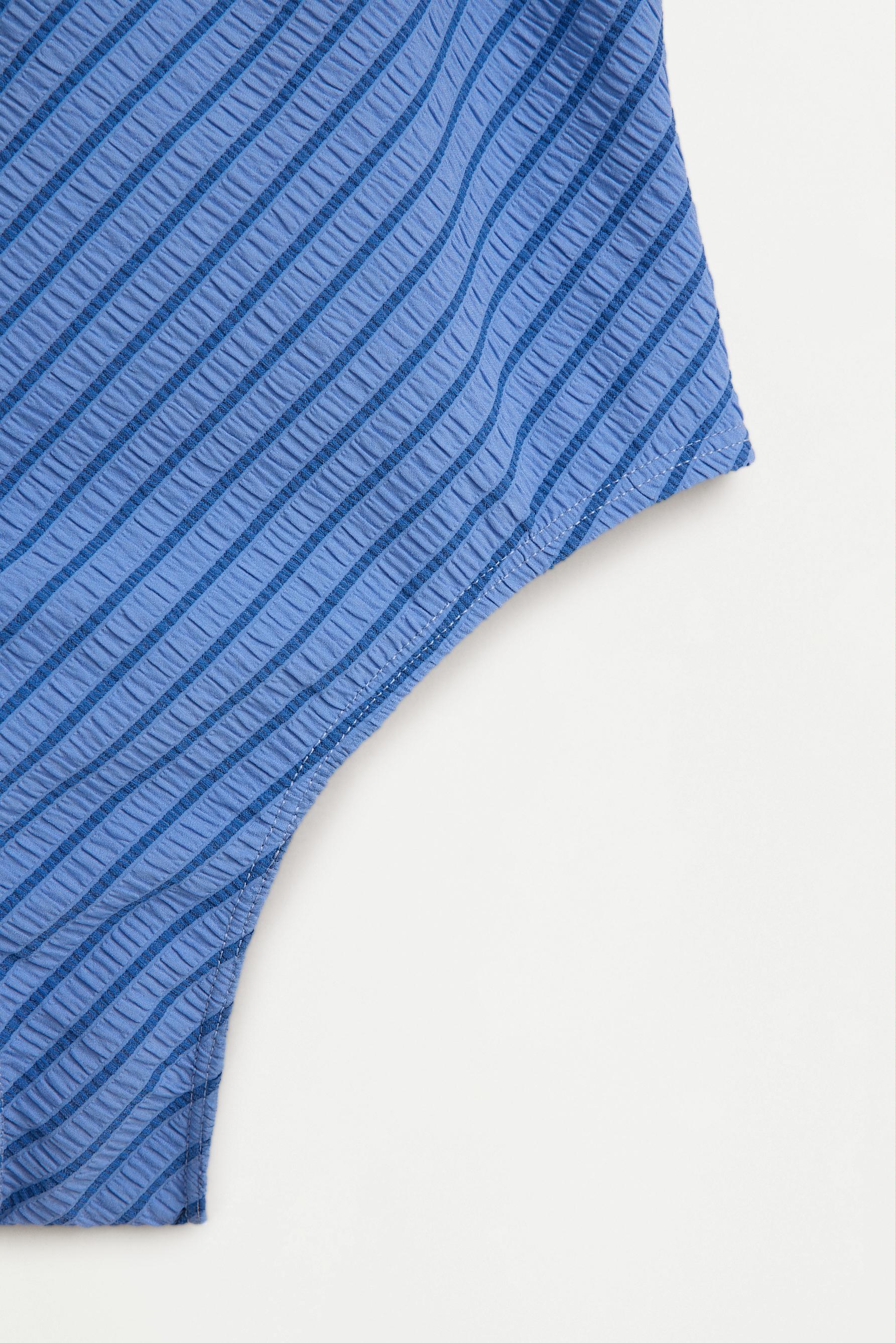 Girl's Striped Swimsuit — BLUE