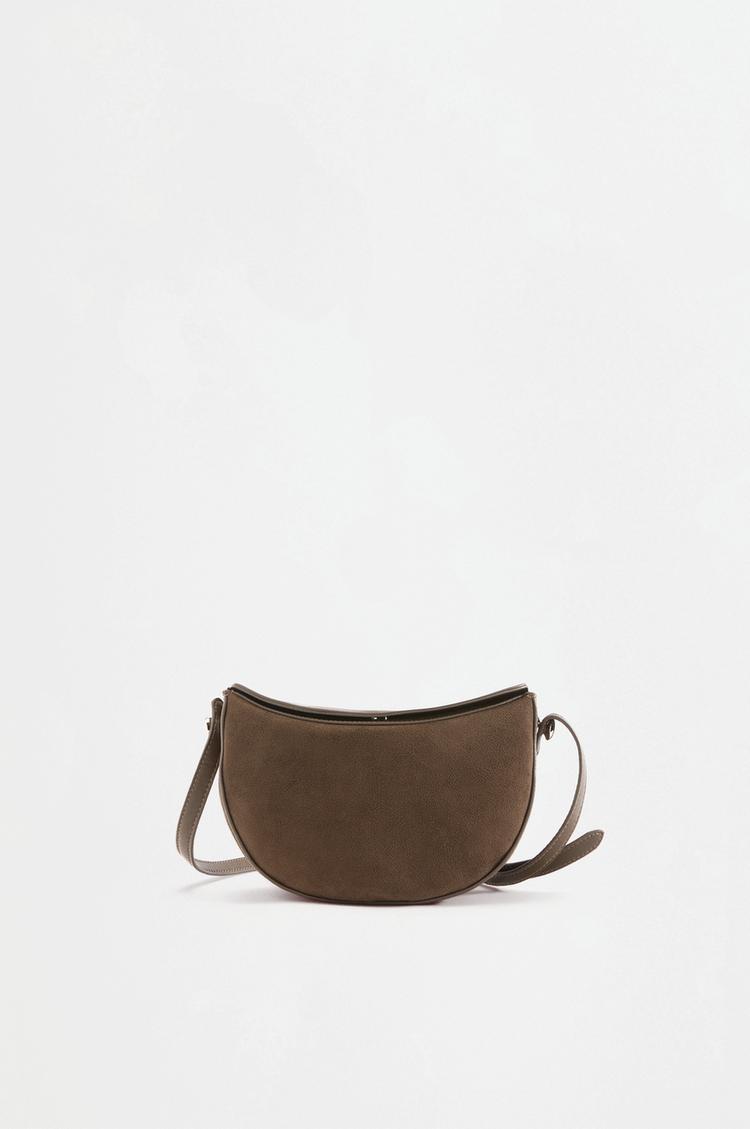 Half-moon crossbody bag — KHAKI