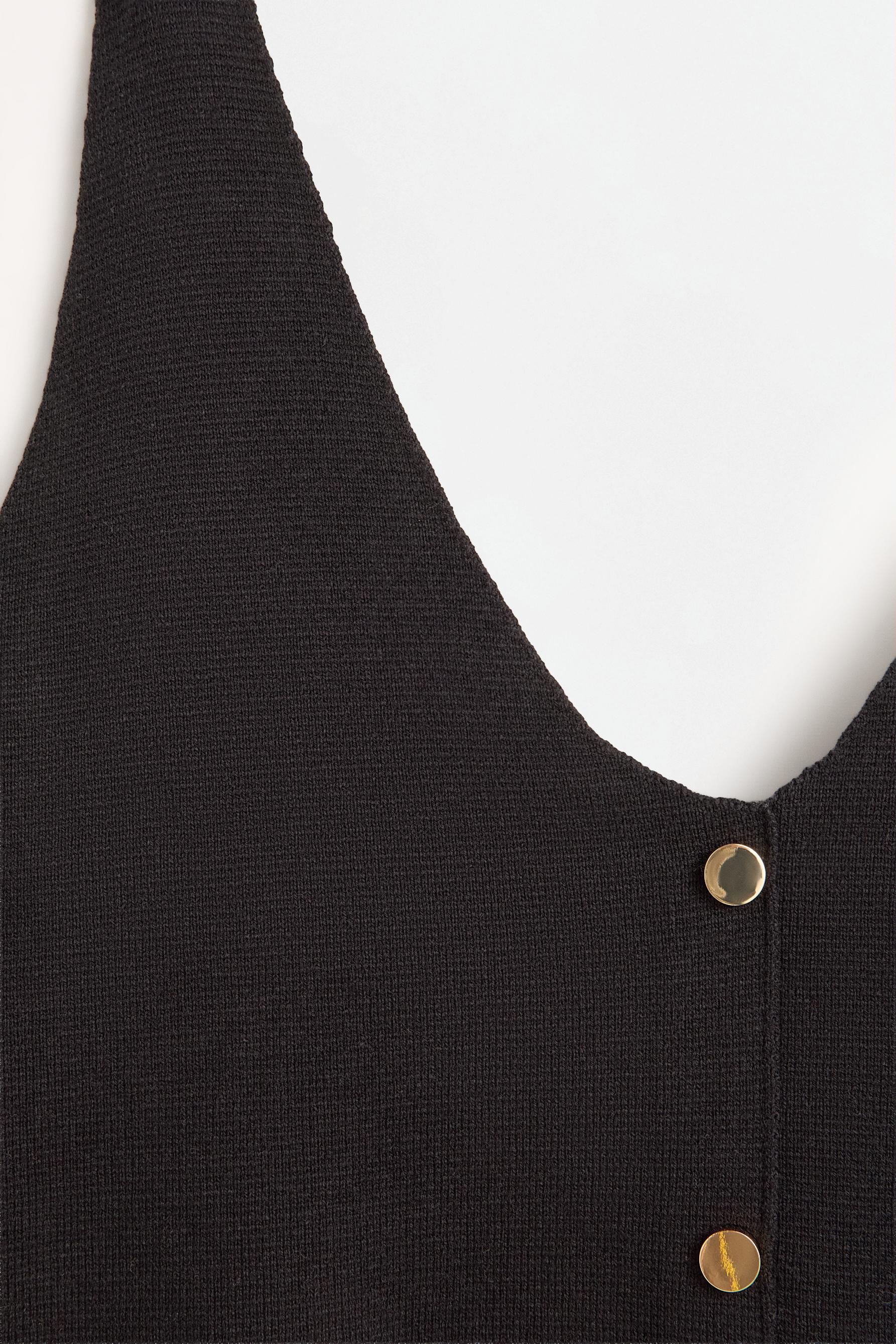 Halter neck top — BLACK