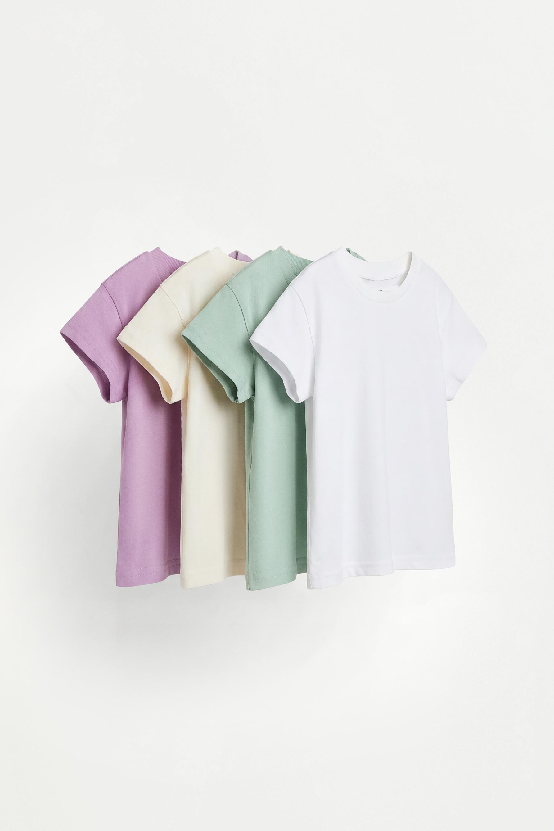 4-pack of plain T-shirts — PURPLE