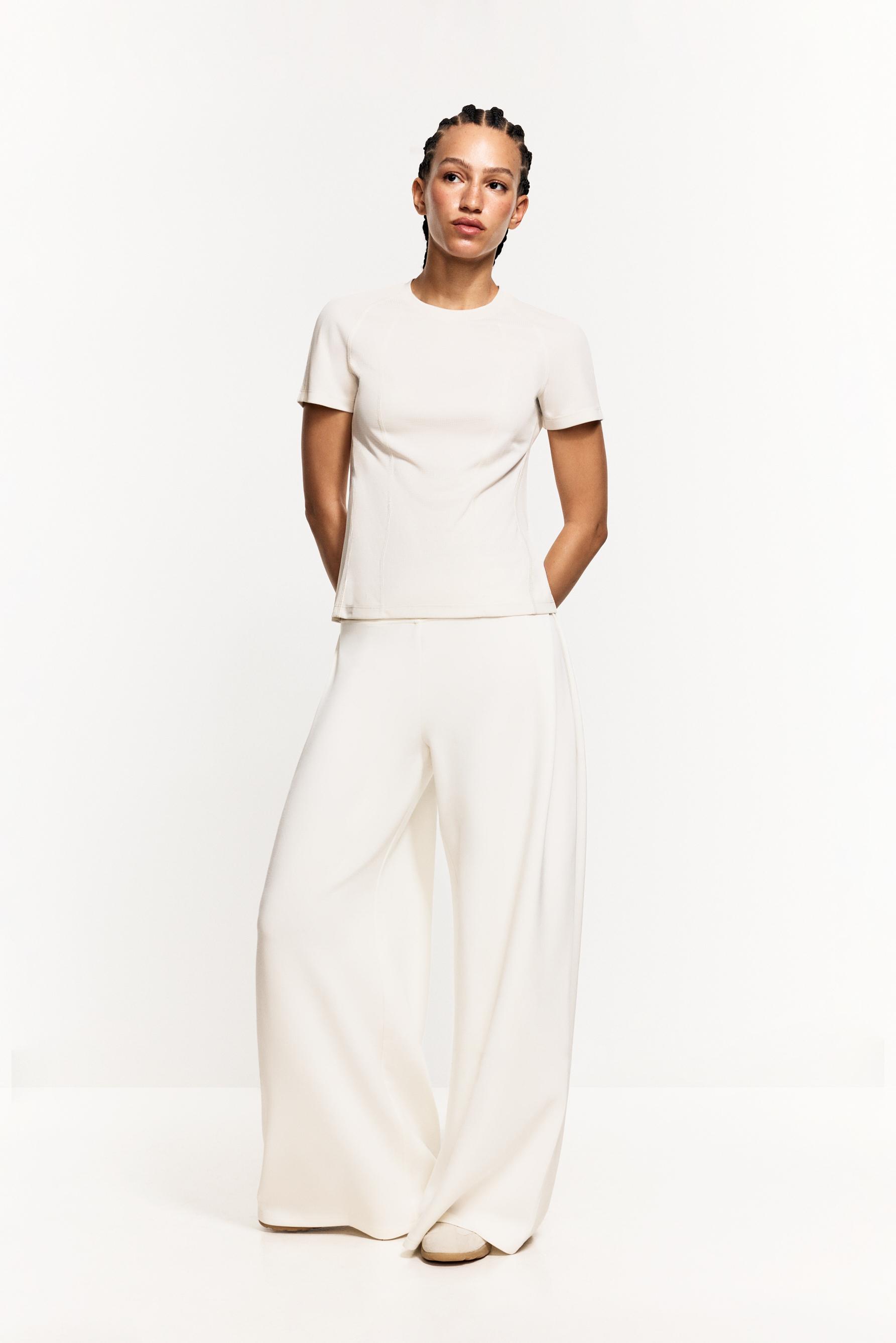 Seamed sports T-shirt — OFF WHITE