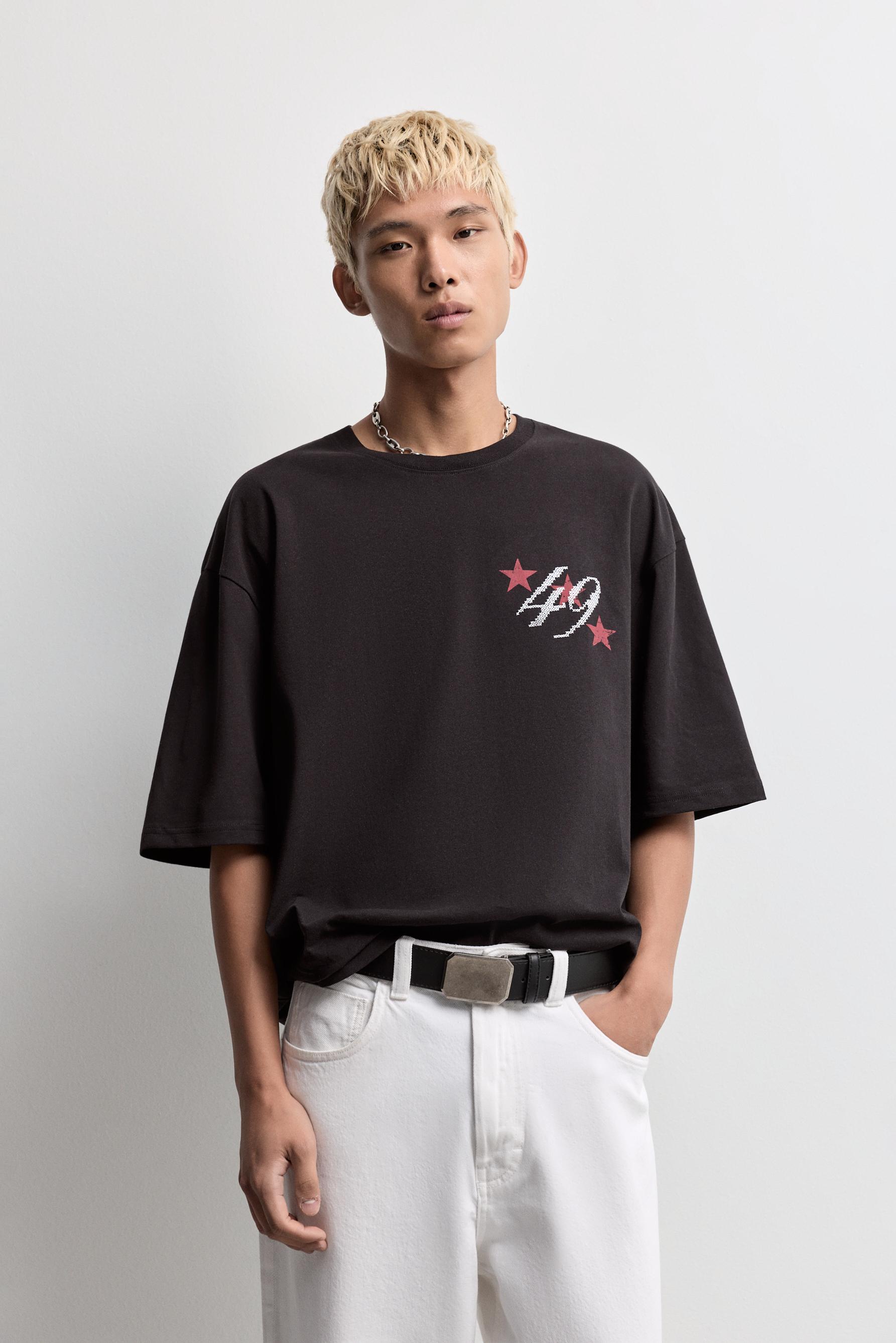 Printed T-shirt — BLACK