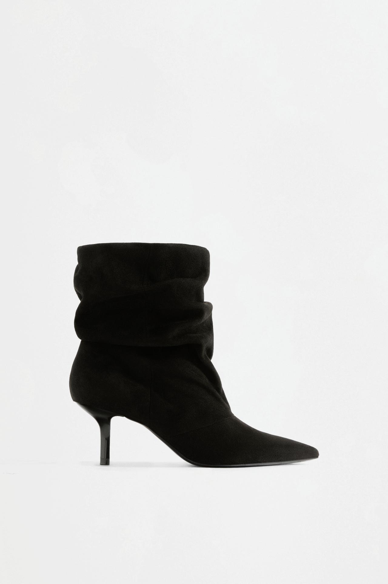 Slouchy ankle boots — BLACK
