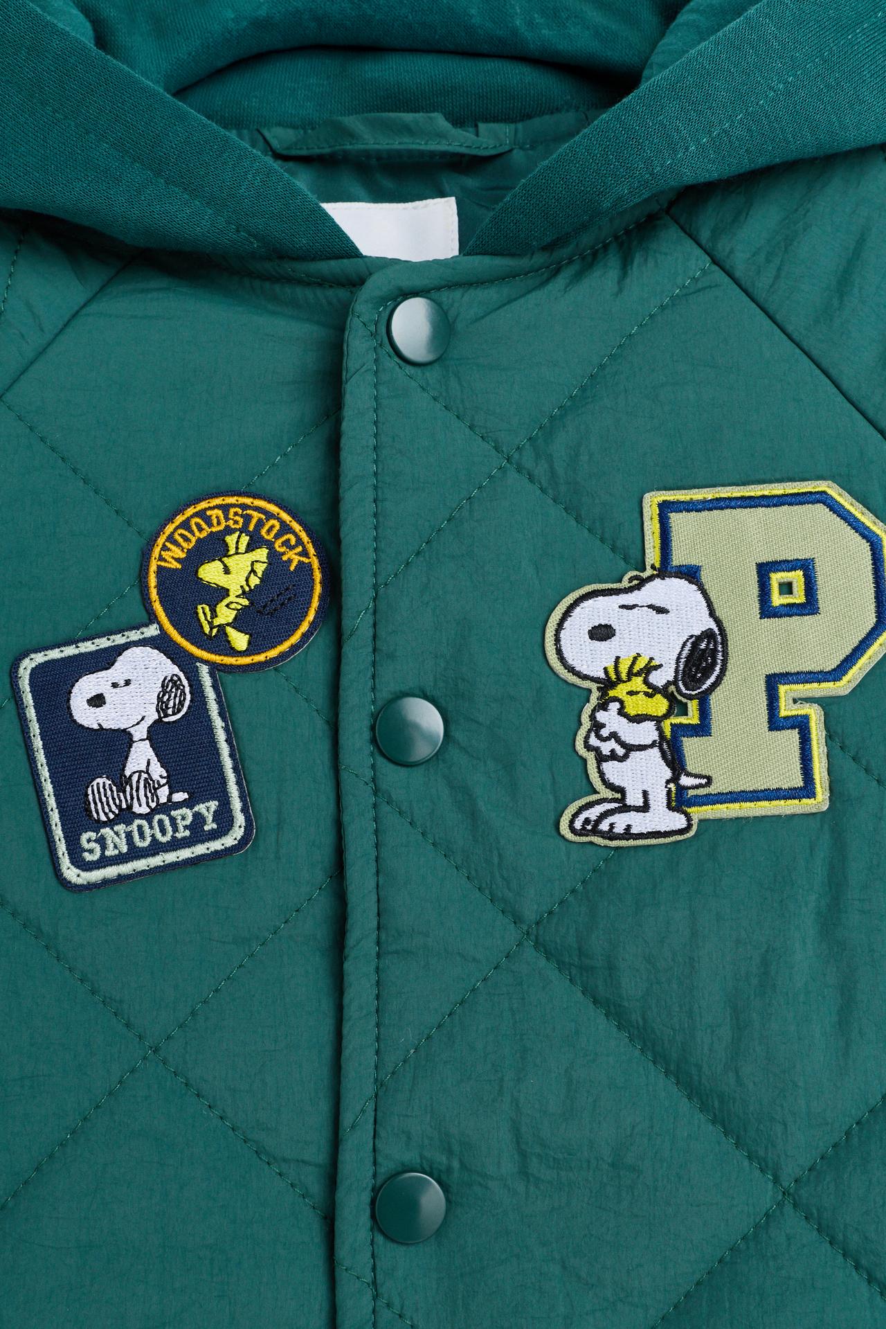 Quilted Snoopy Peanuts™ jacket — GREEN