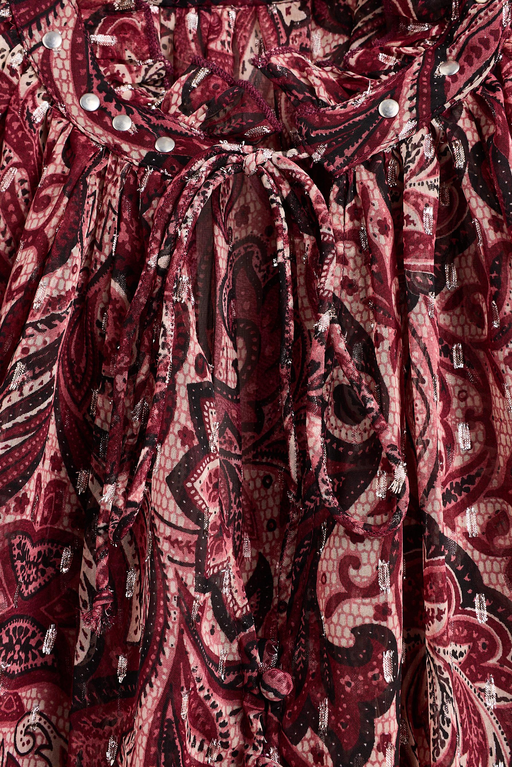 Paisley blouse — MAROON