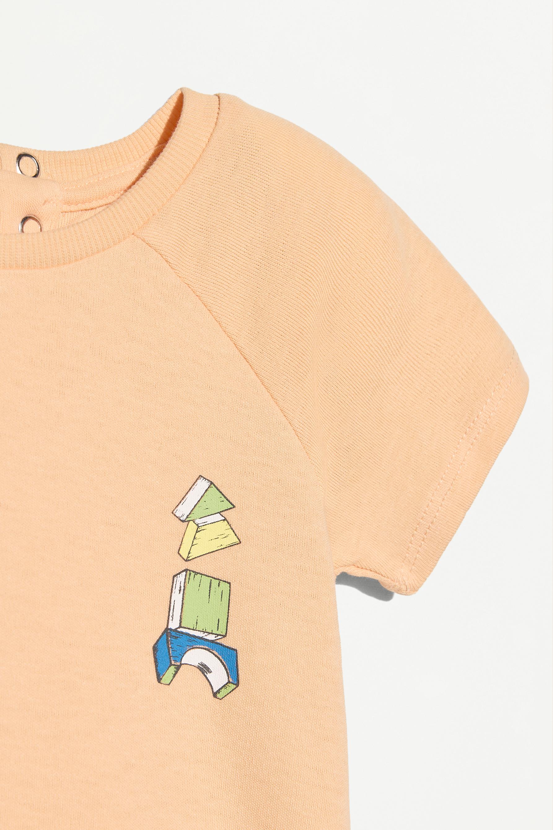 Pack of 2 short one-piece sleepsuits — ORANGE