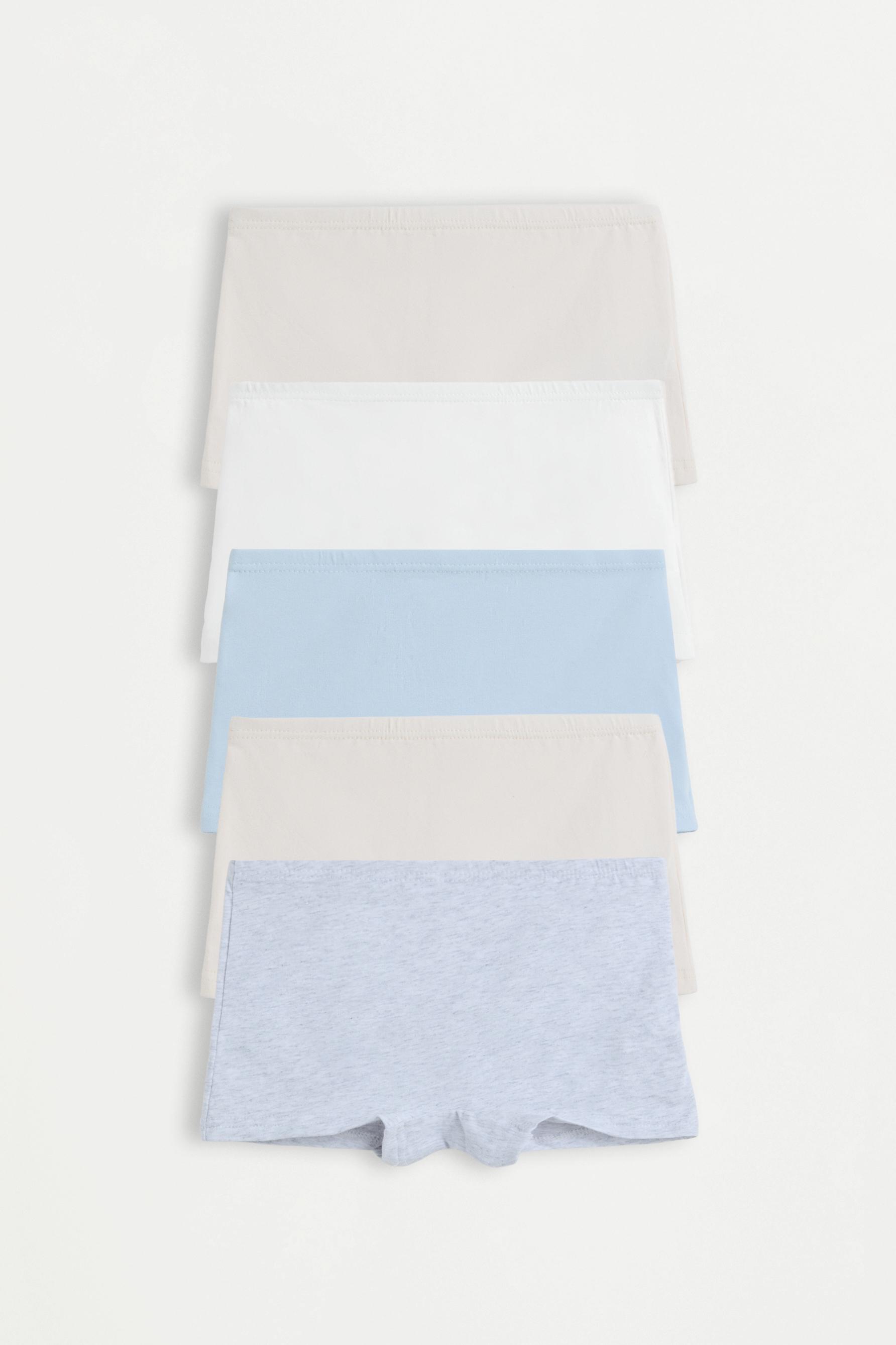 Boxer Briefs (5-Pack) — WHITE/GREY