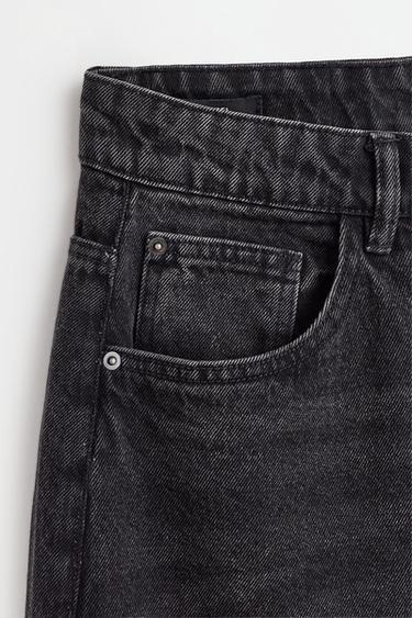 Belted barrel leg jeans — FADED BLACK 7