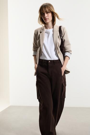 Striped cuff blazer — ECRU 5