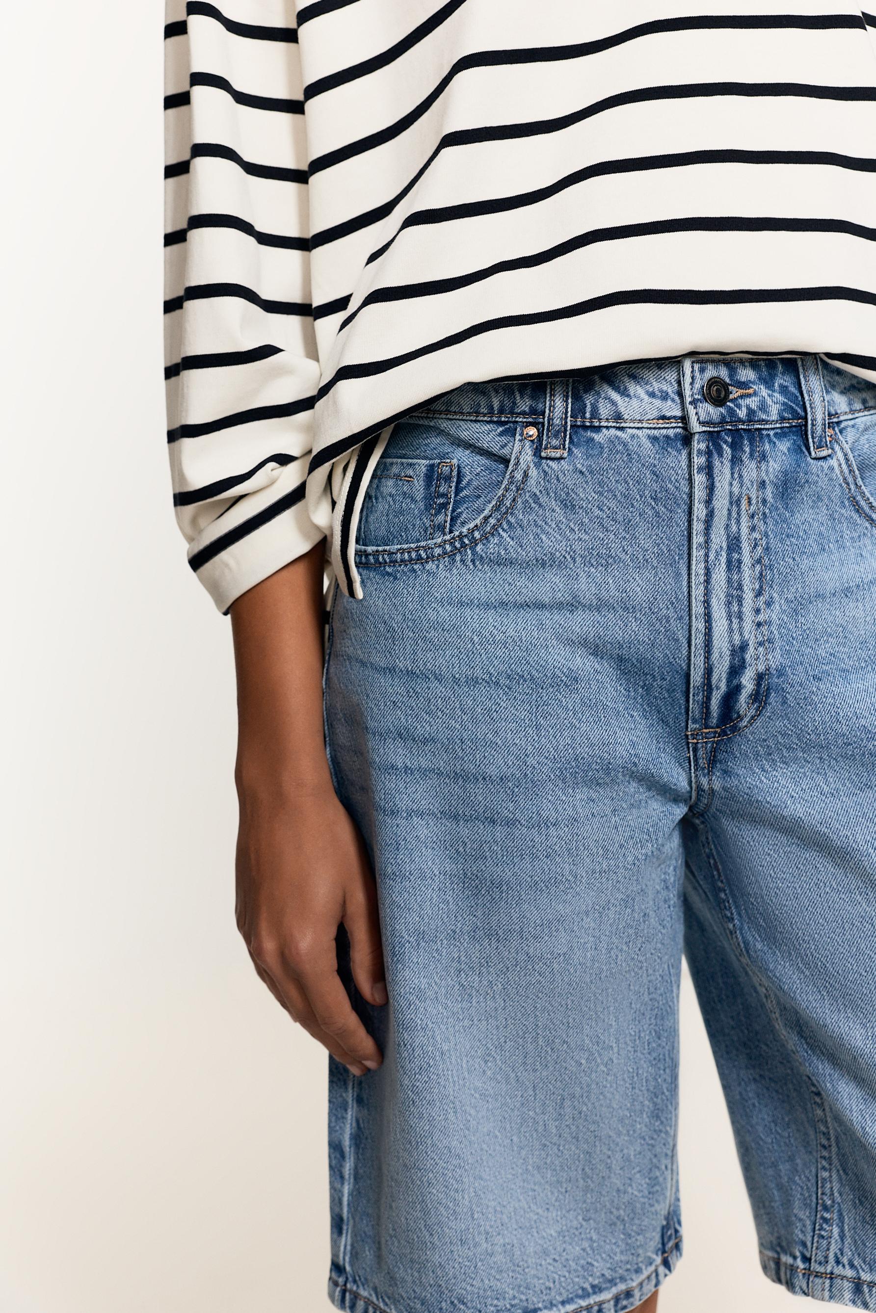 Denim Bermuda shorts — PALE INDIGO