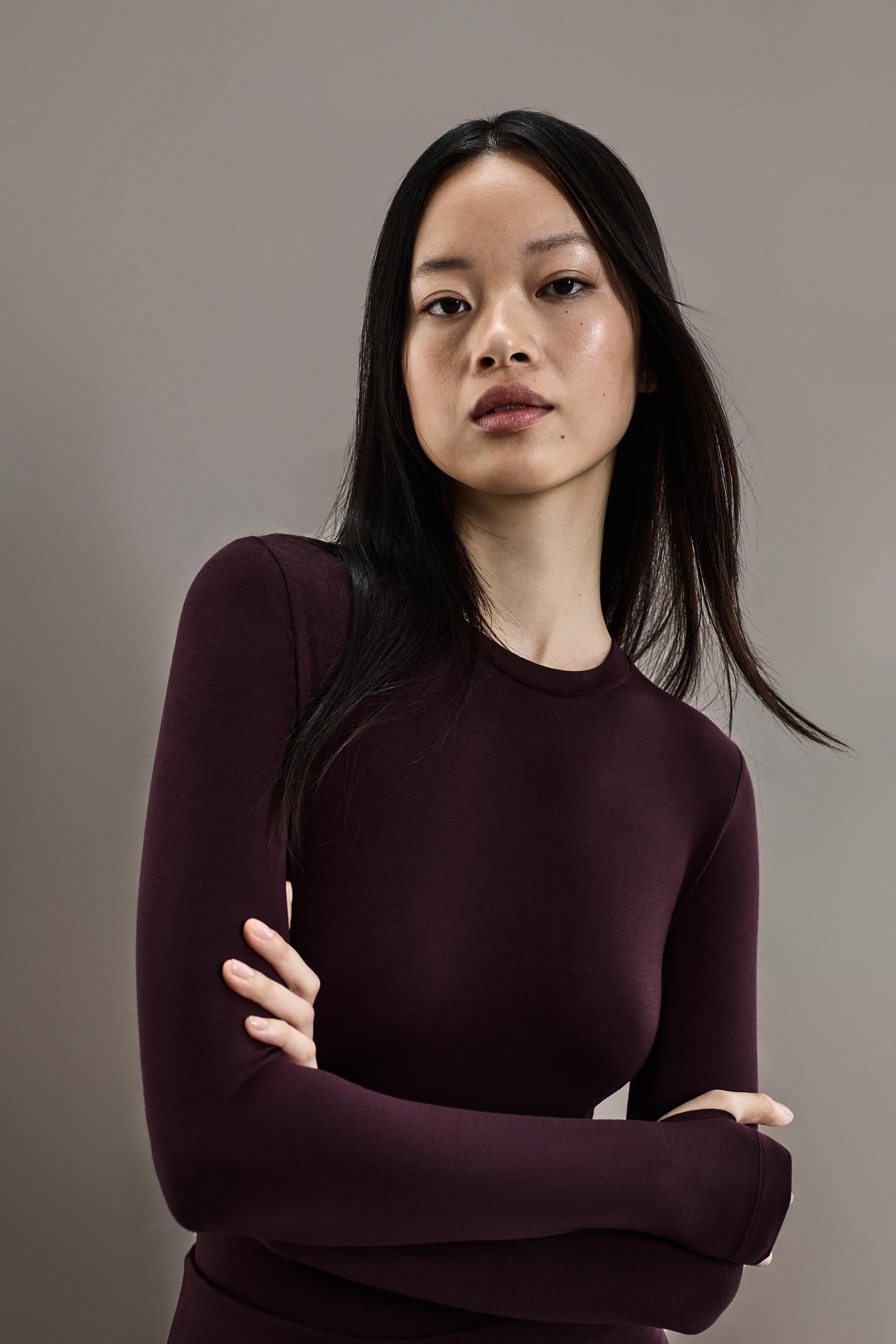 LIGHTWEIGHT thermal insulation bodysuit (-4ºC to 9ºC) — DARK BURGUNDY