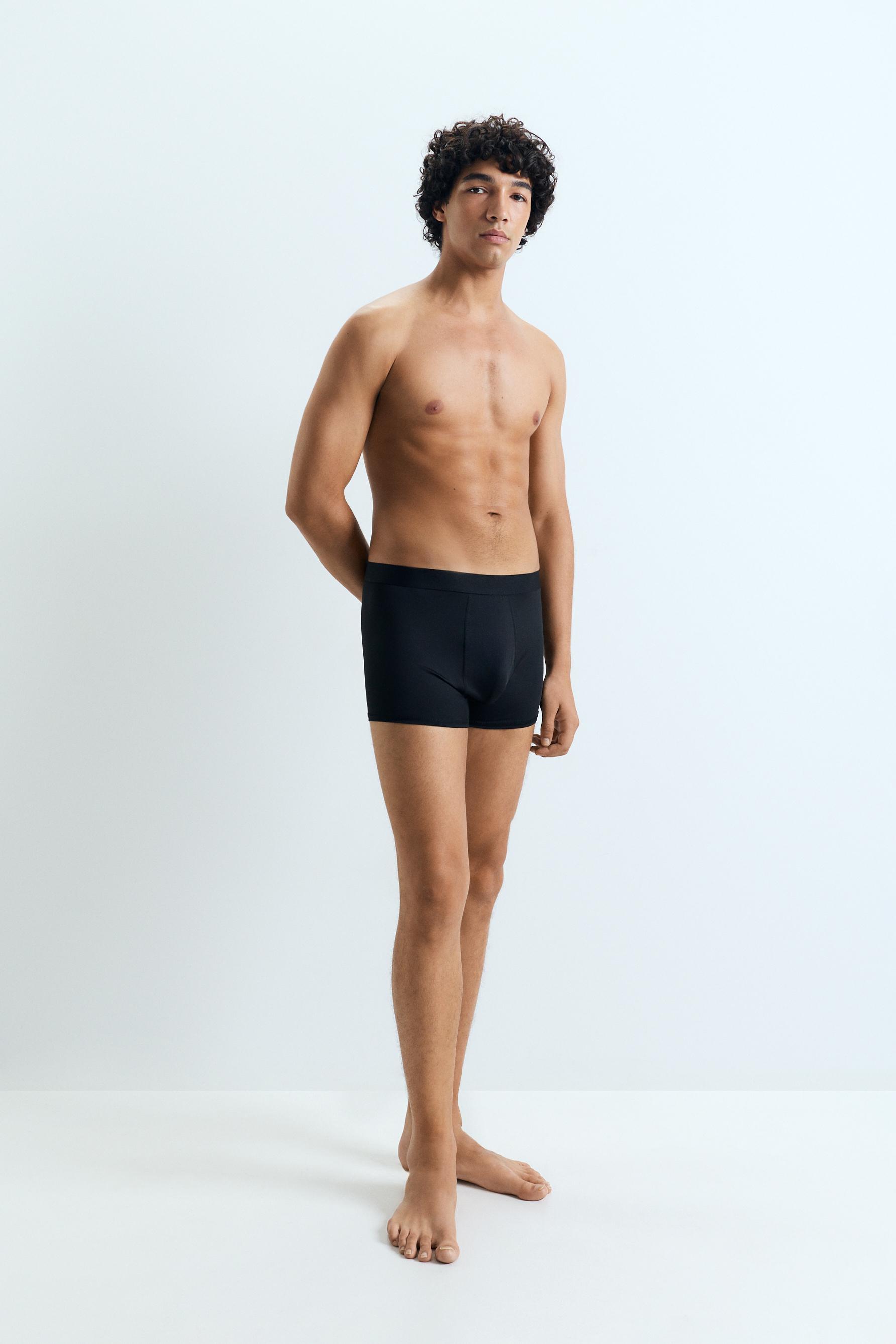 Microfibre boxers (Pack 3) — BLACK