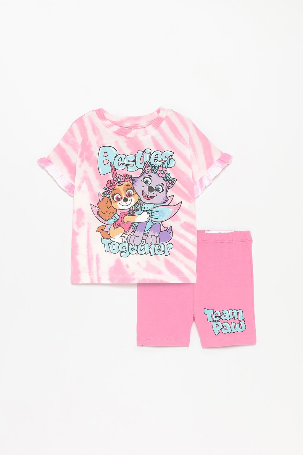 Conjunto Patrulla Canina ©Nickelodeon playera tie dye y ciclista