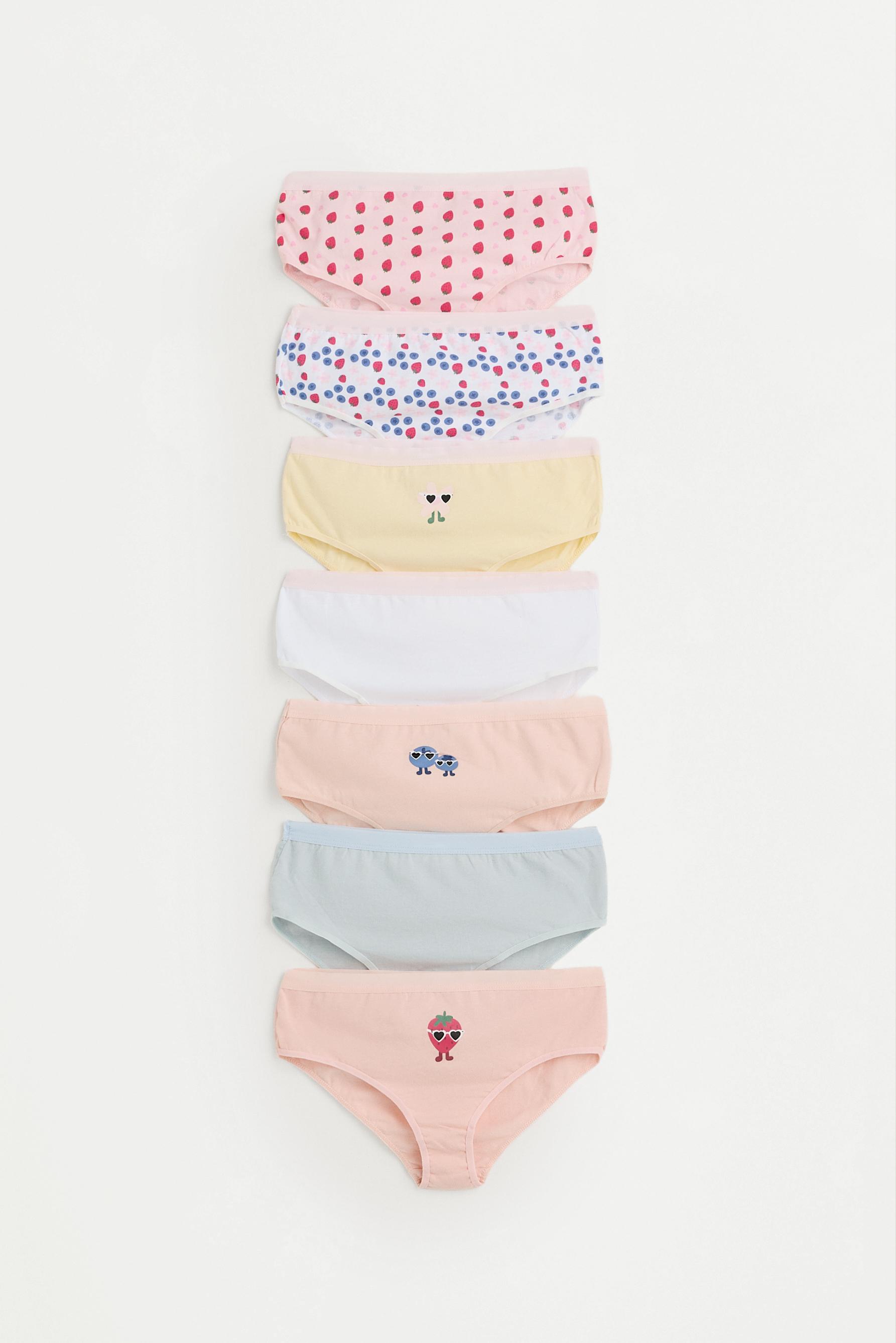7-pack fruit hipster briefs — PINK