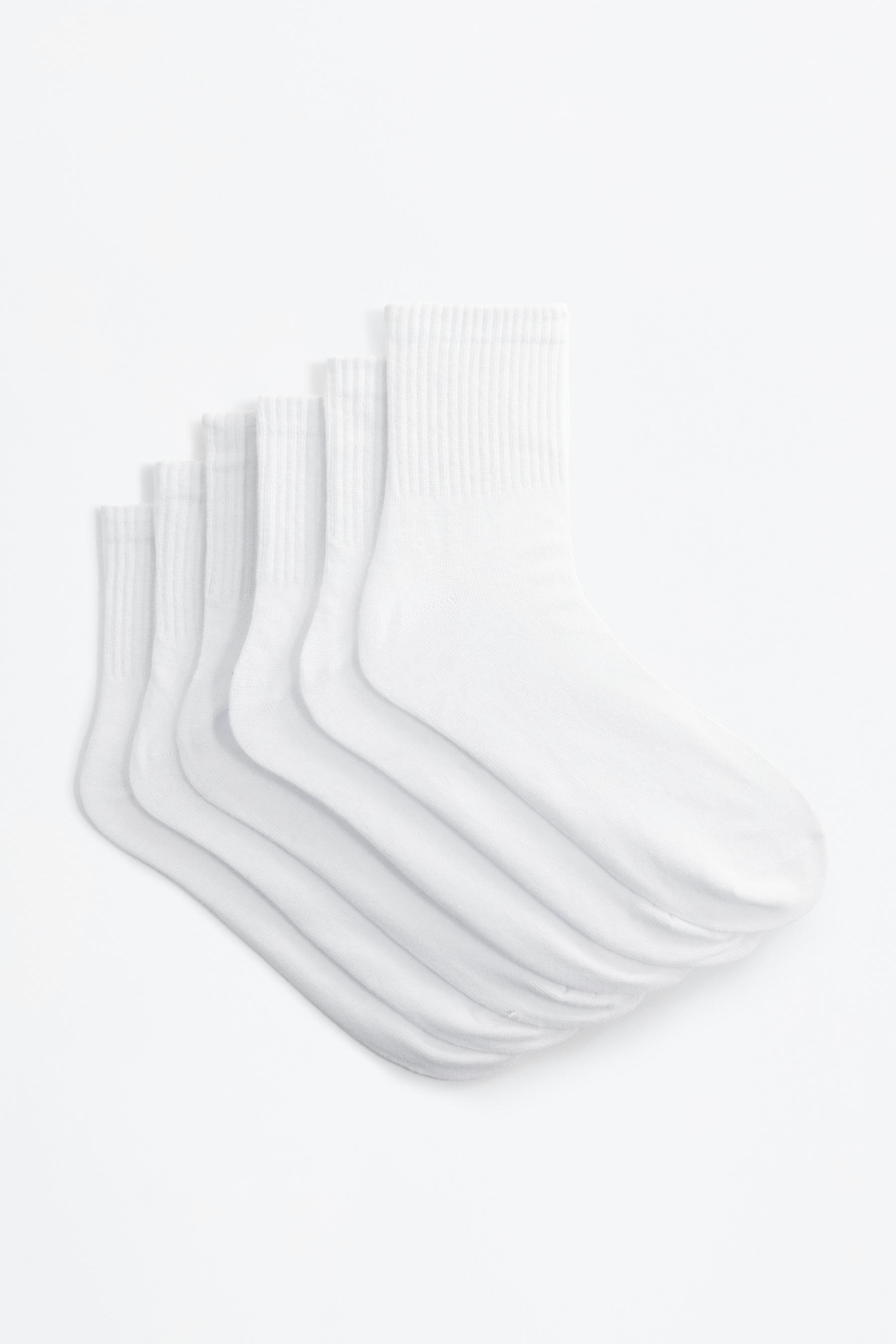 High ankle socks (7-Pack) — WHITE