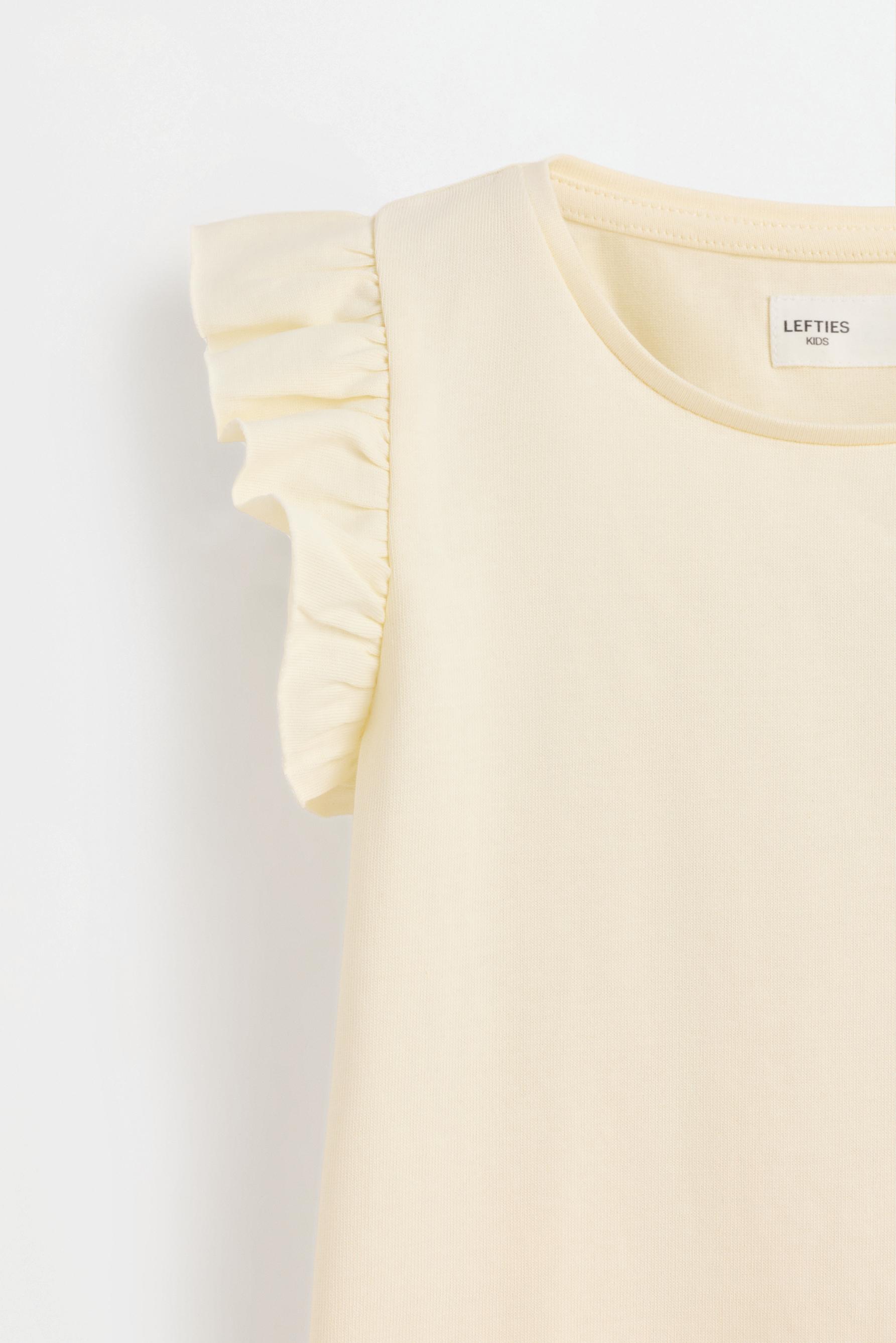 Heavy jersey ruffled T-shirt — BUTTER