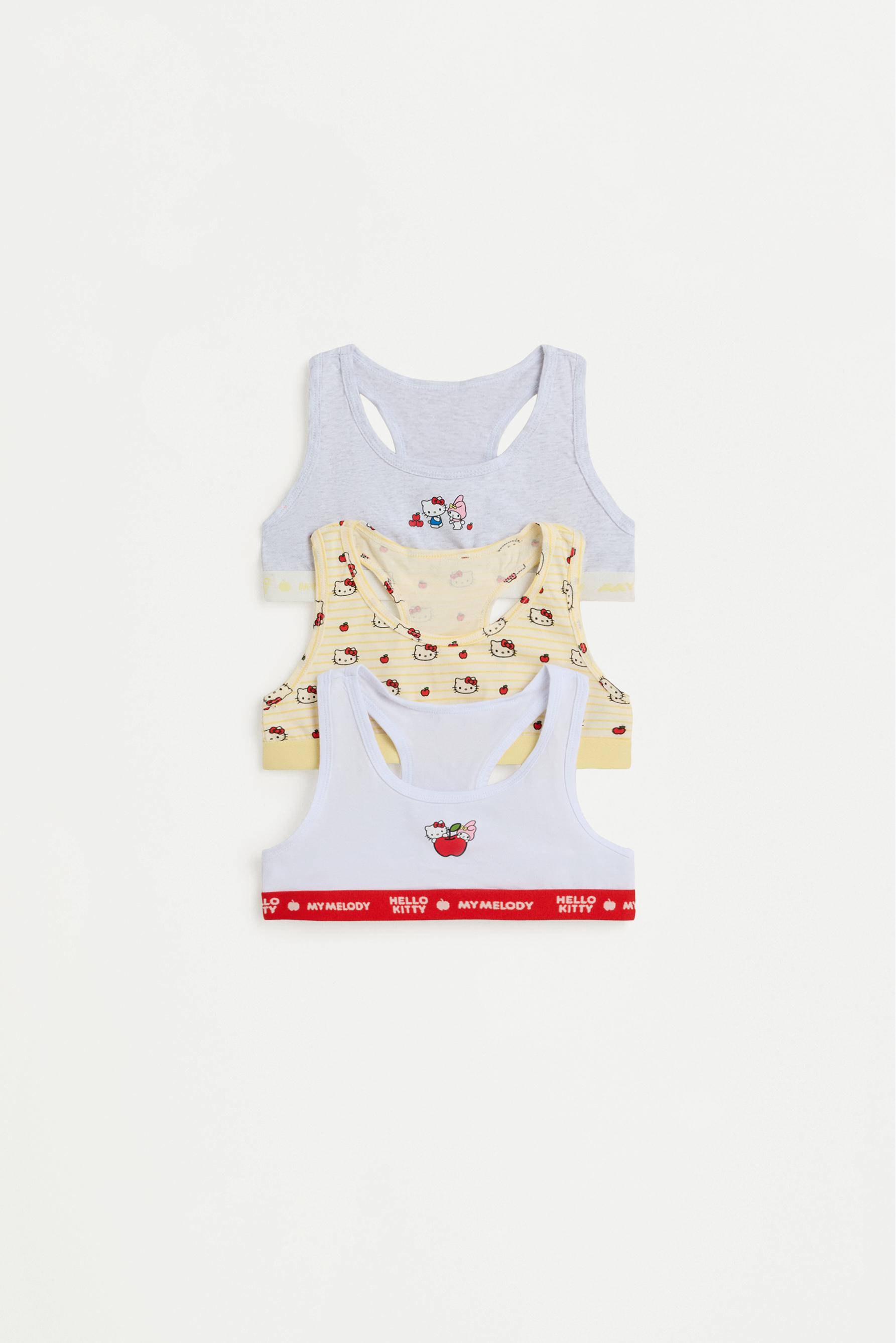 Hello Kitty ©SANRIO Tops (3-Pack) — WHITE/RED