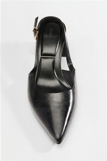 Block heel slingback shoe — BLACK 3