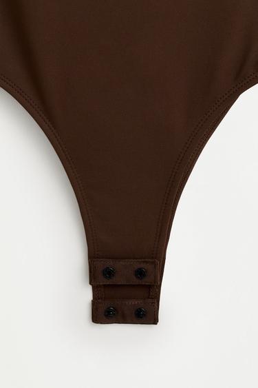 Polyamide strap bodysuit — BROWN 7
