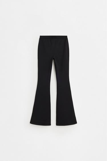 HEAVYWEIGHT Thermal Bell Bottom Leggings — BLACK 5