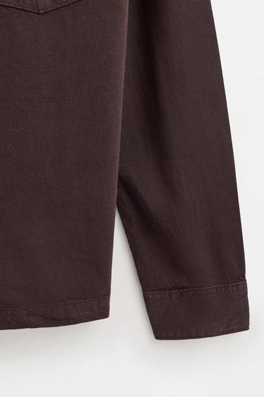 Lightweight denim overshirt — BROWN 8