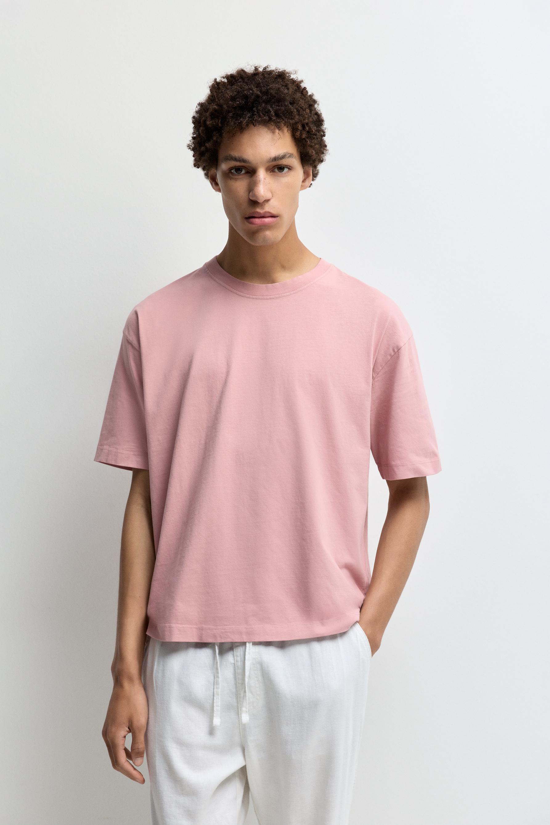 Faded-effect T-shirt — PINK