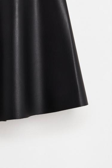 Leather effect skirt — BLACK 5