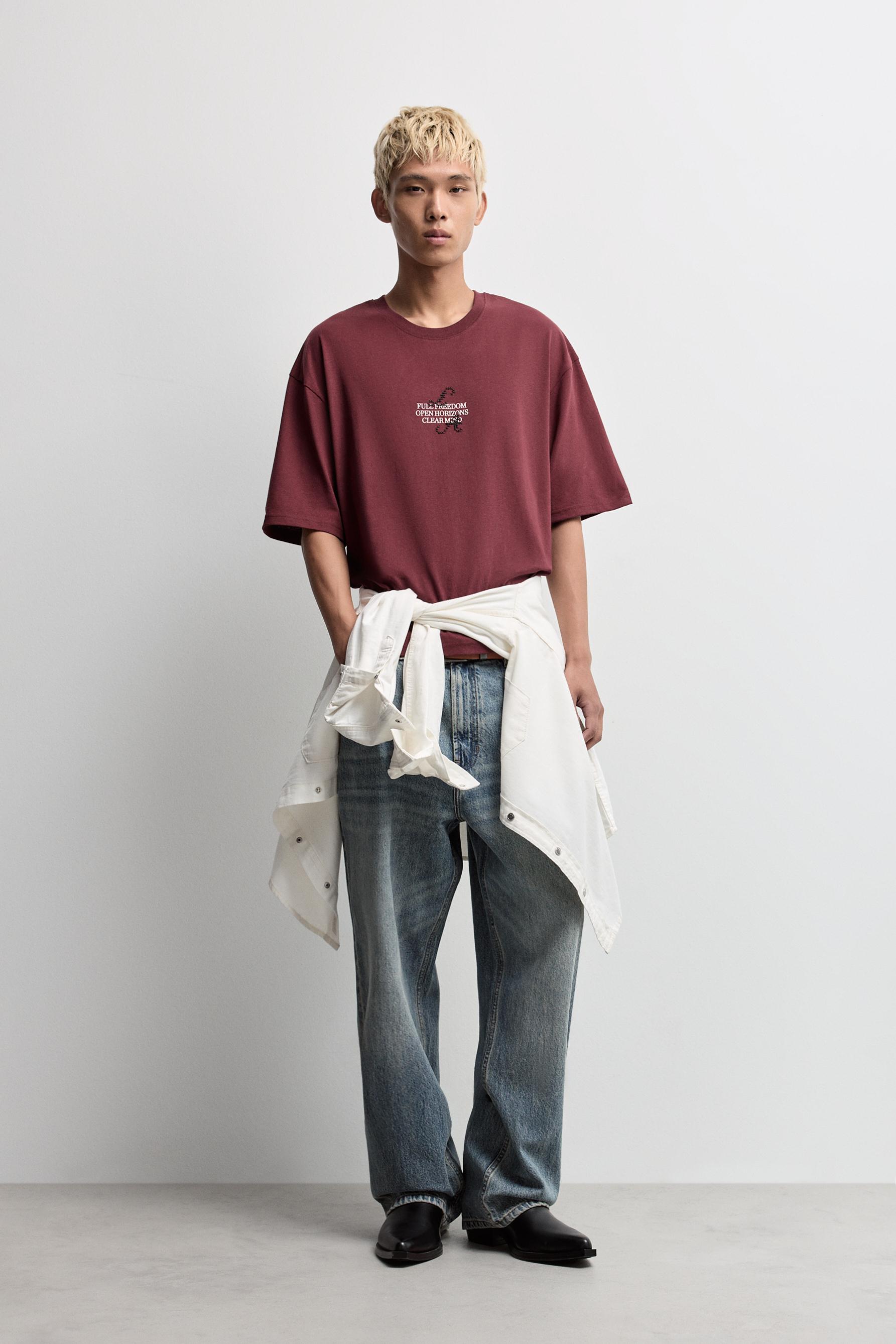 Printed T-shirt — WINE