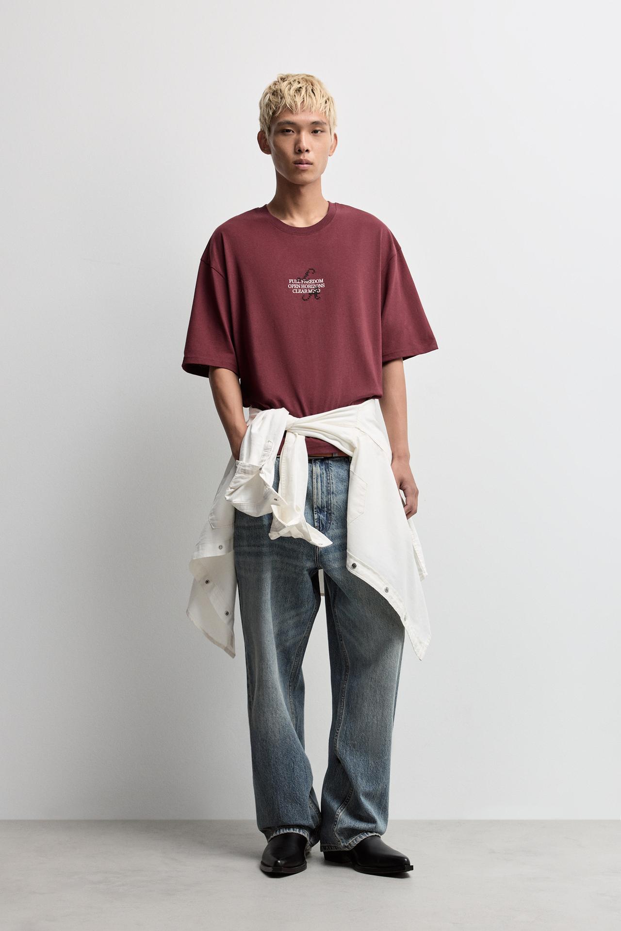 Printed T-shirt — WINE