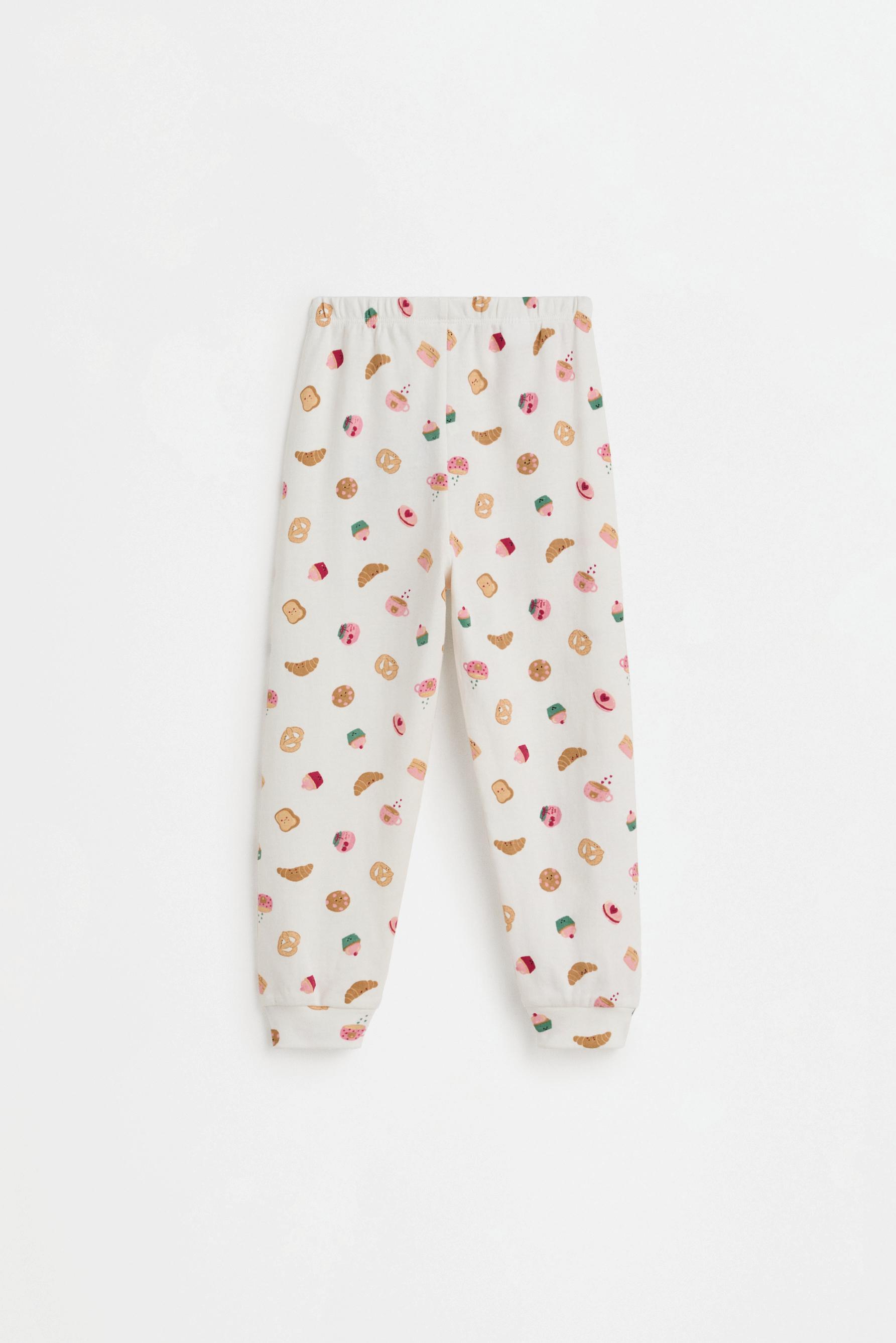 Printed interlock pyjamas — ECRU