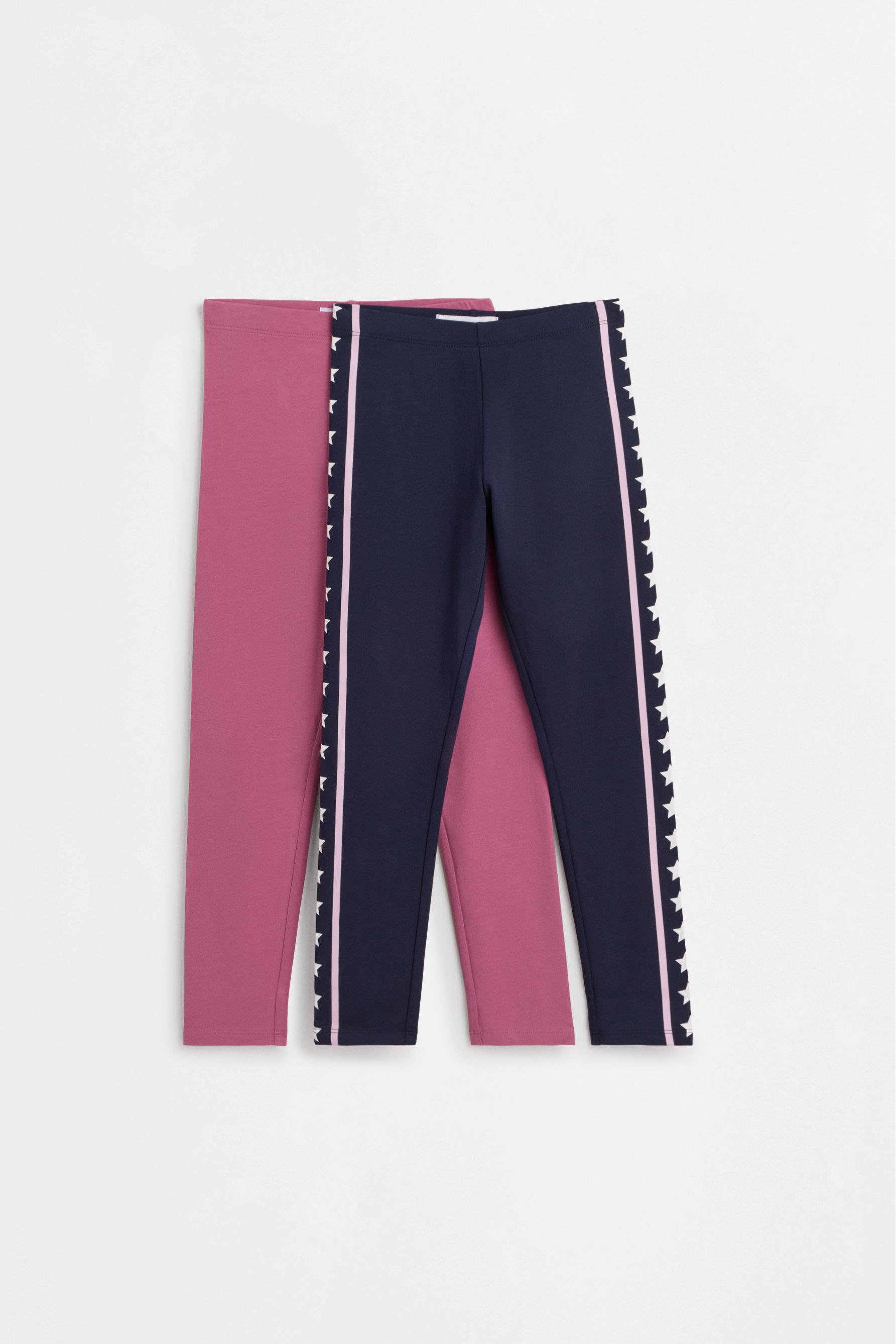 2-pack of contrast leggings — NAVY