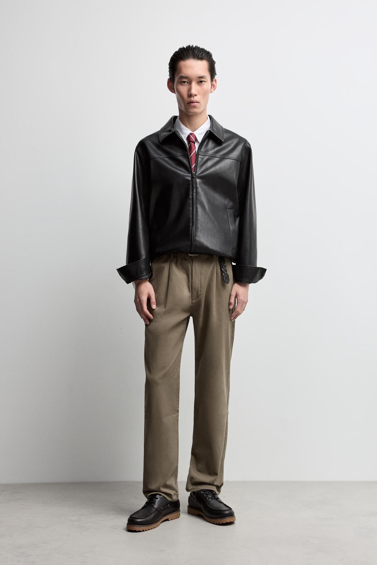 Relaxed fit chino trousers — DARK KHAKI