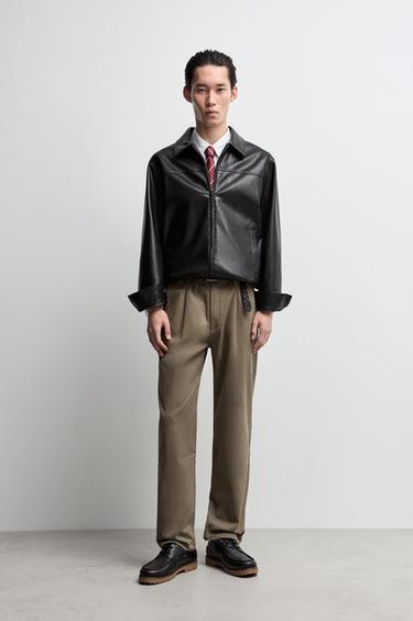 Relaxed fit chino trousers — DARK KHAKI 1