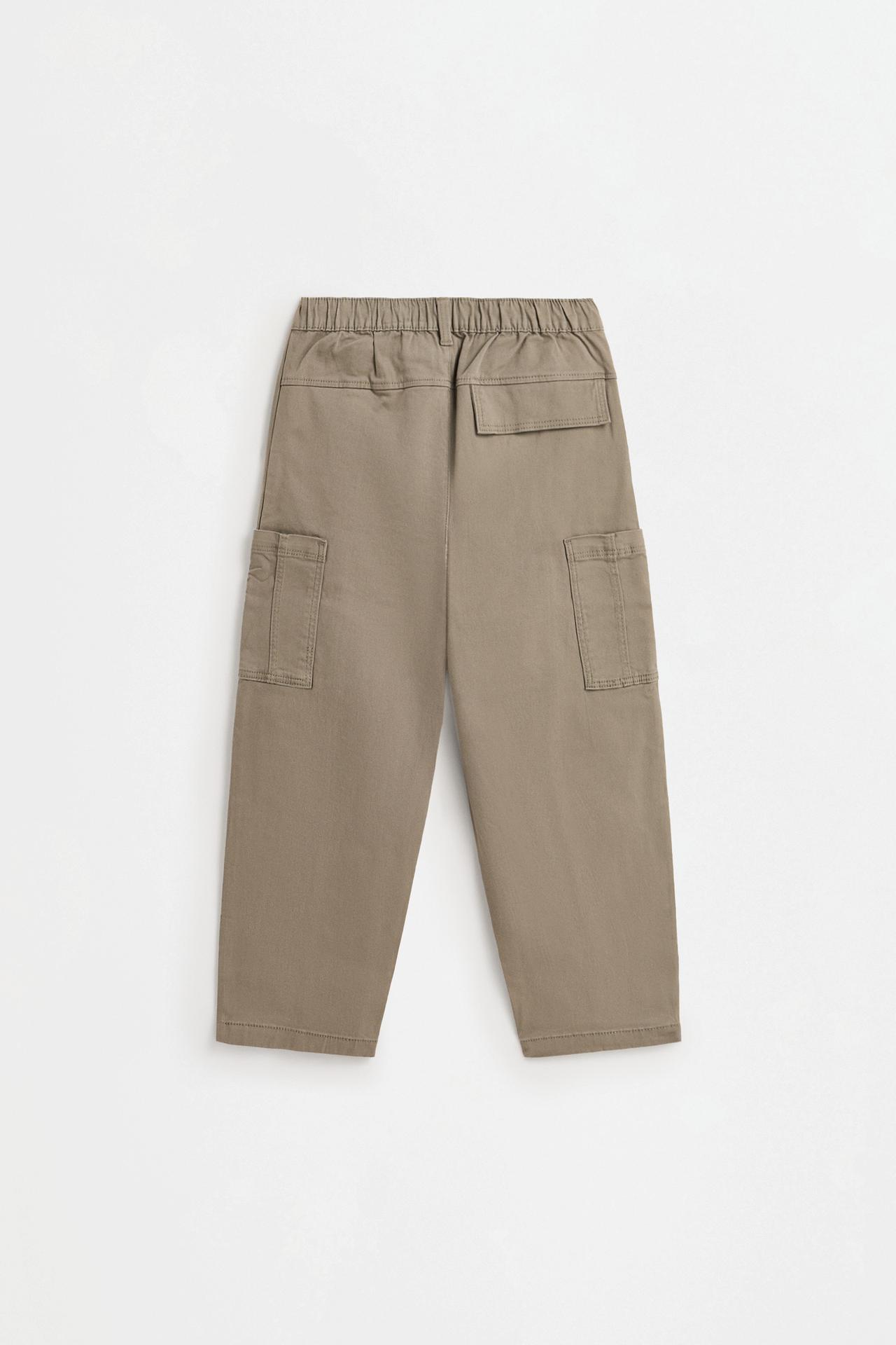 Balloon fit cargo trousers — PALE KHAKI
