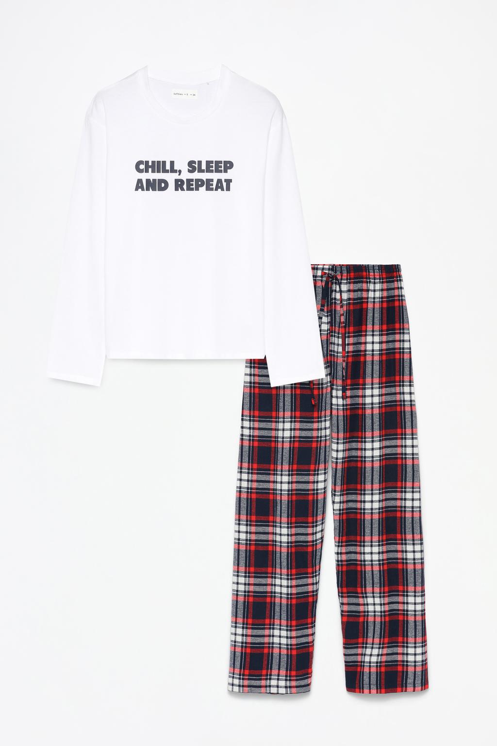 Woman | Check slogan pyjamas