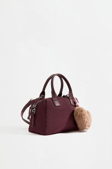 Mini bowling crossbody bag — BURGUNDY 2