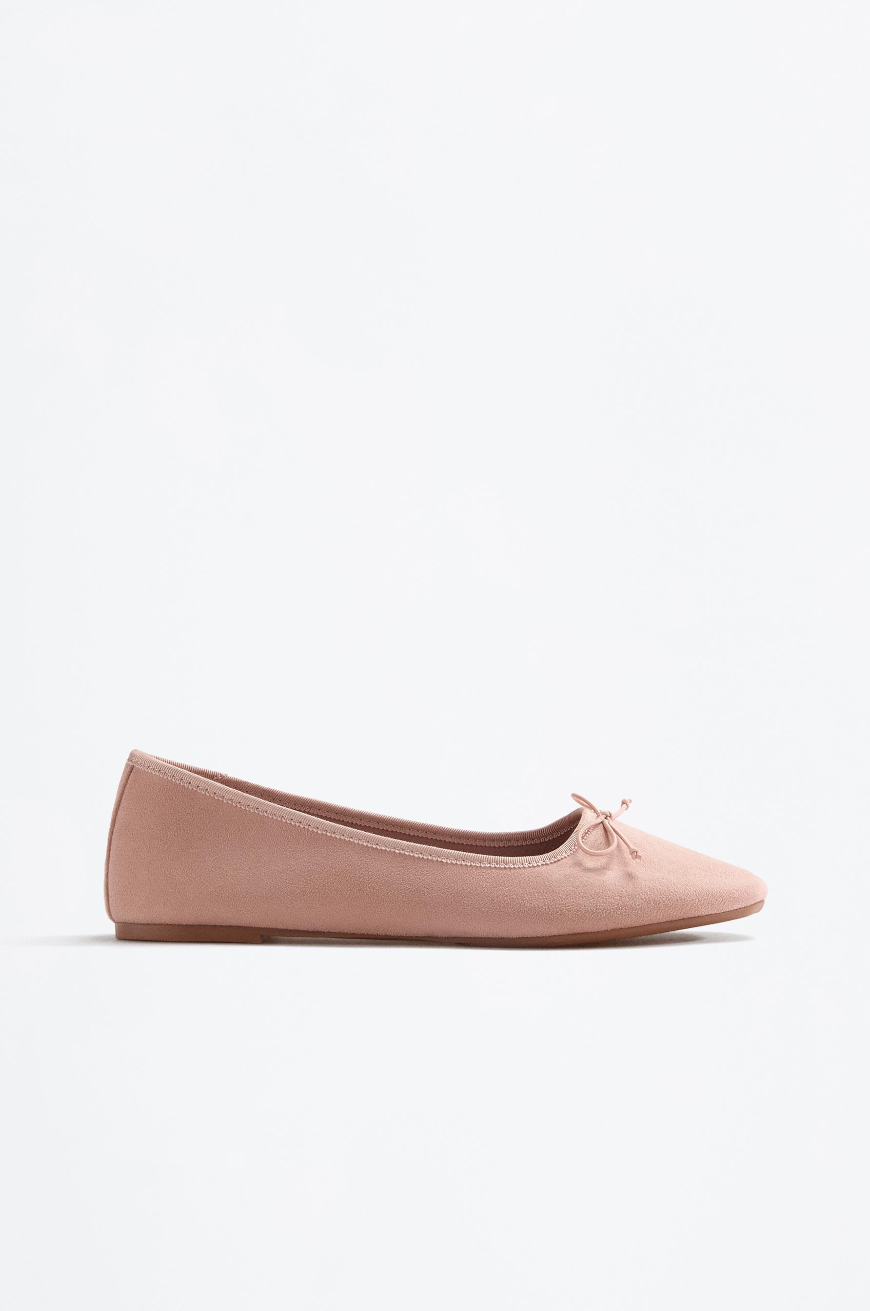Bow ballet flat — PINK