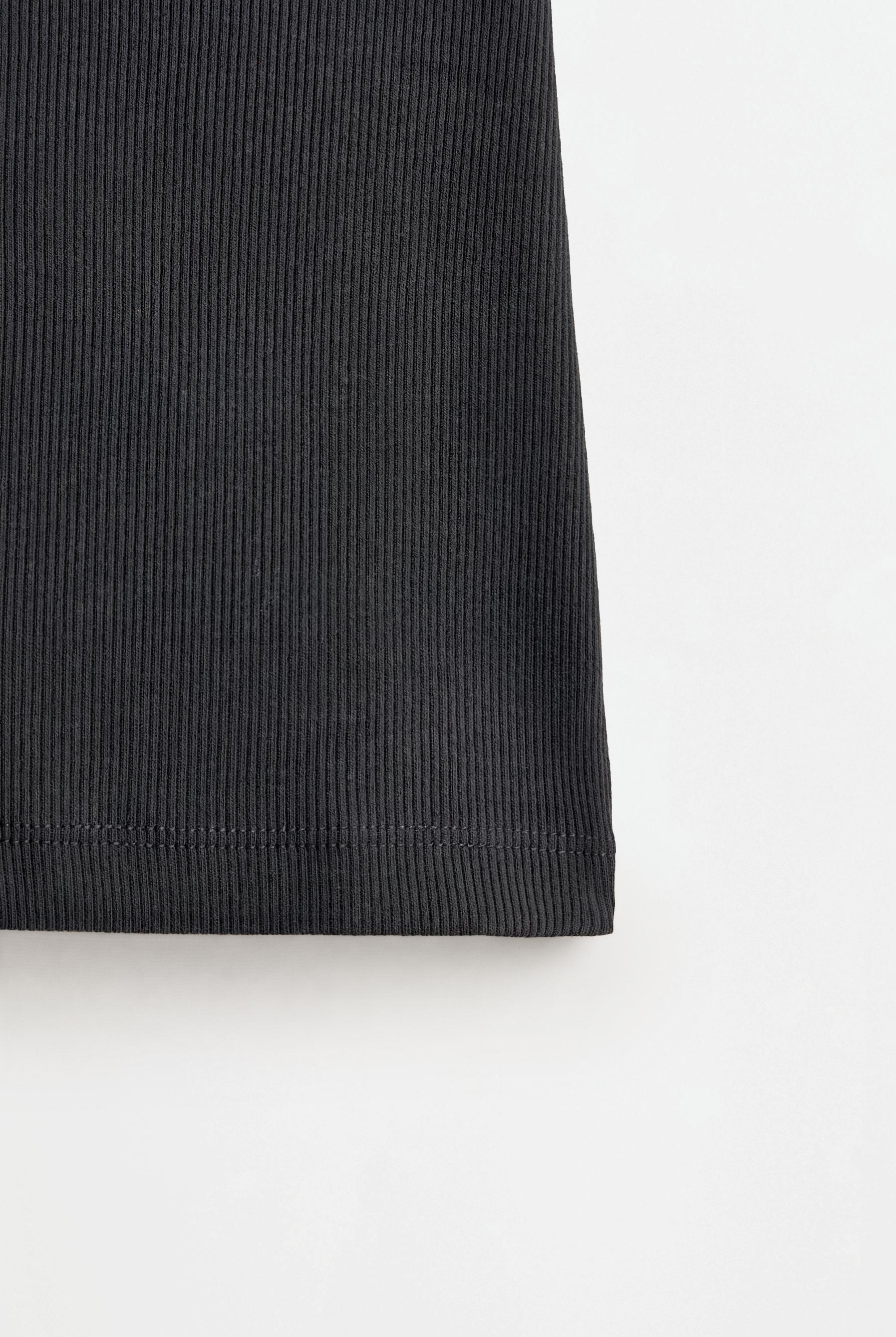 Double Ribbed T-shirt — ANTHRACITE GREY