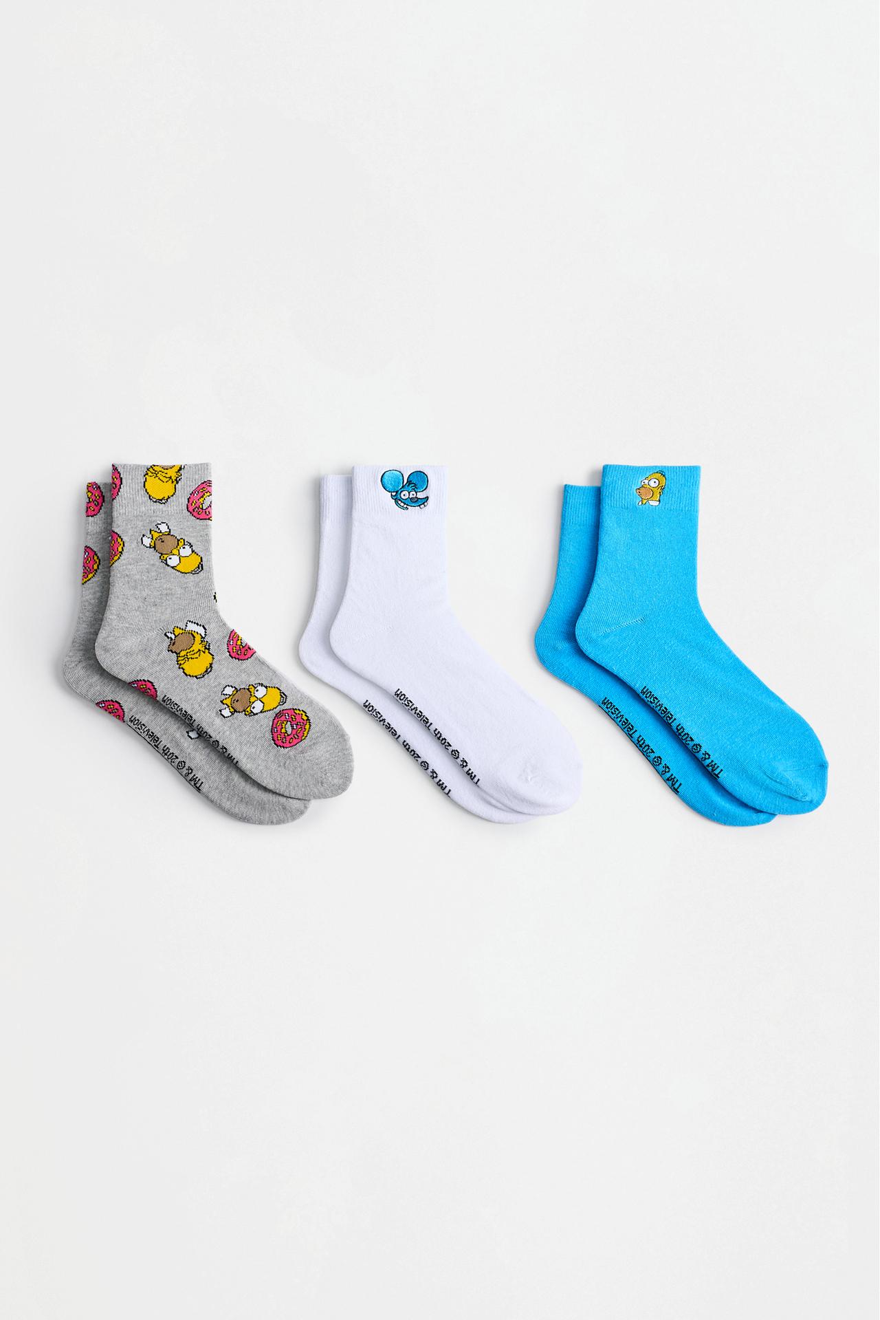 The Simpsons high ankle socks (3-pack) — BLUE