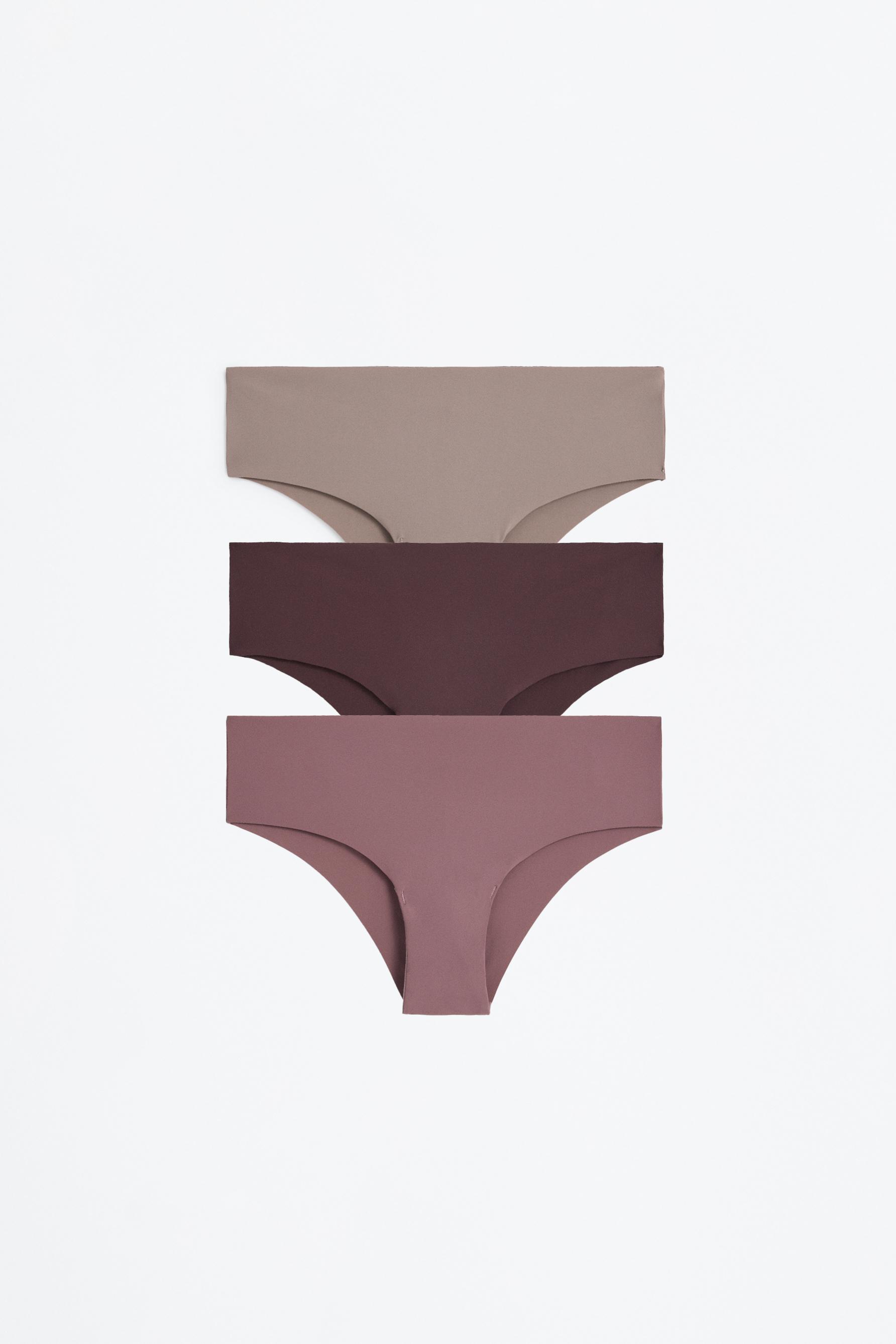 3-Pack of microfibre hipster briefs — DARK BROWN