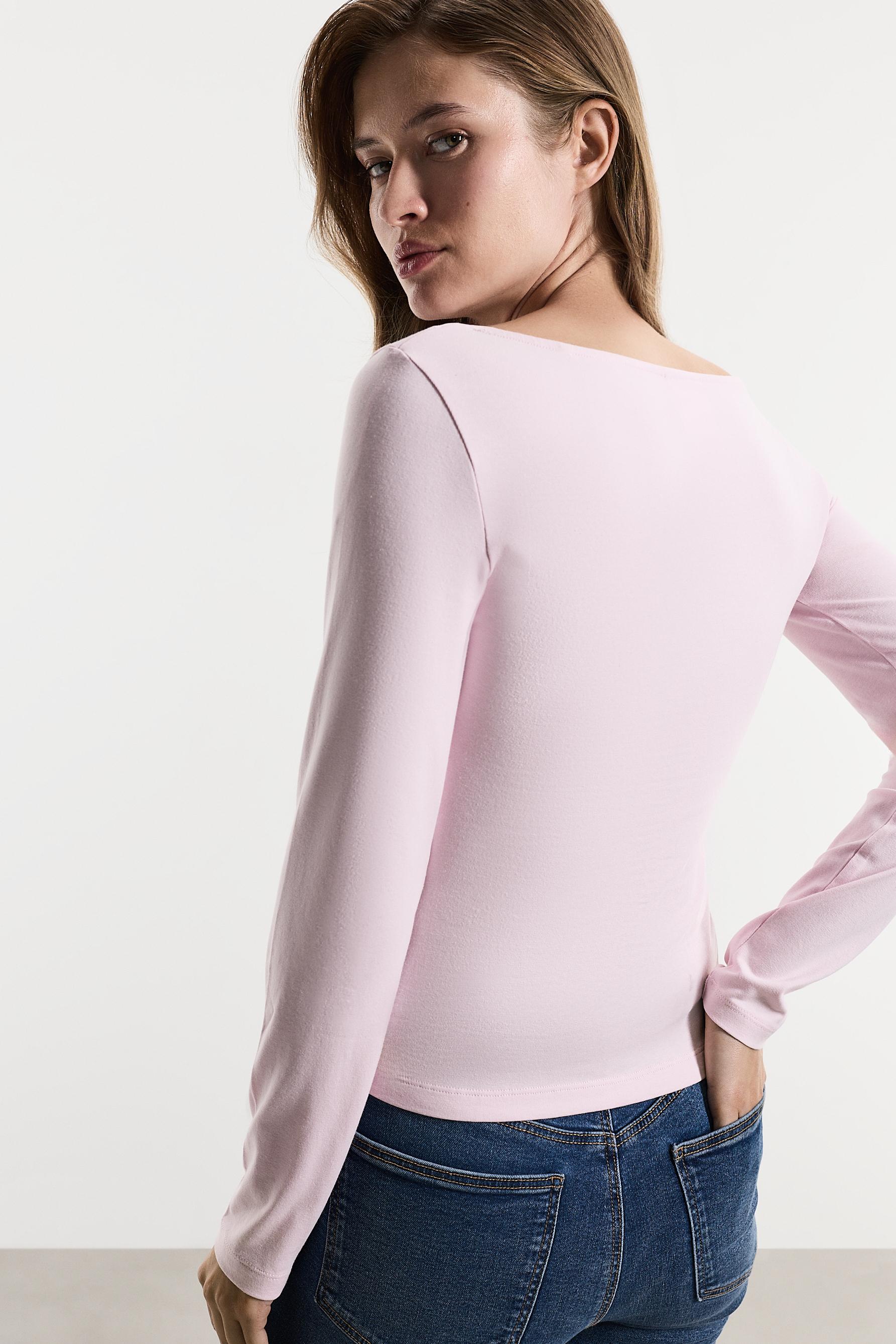Ruched T-shirt — PASTEL PINK