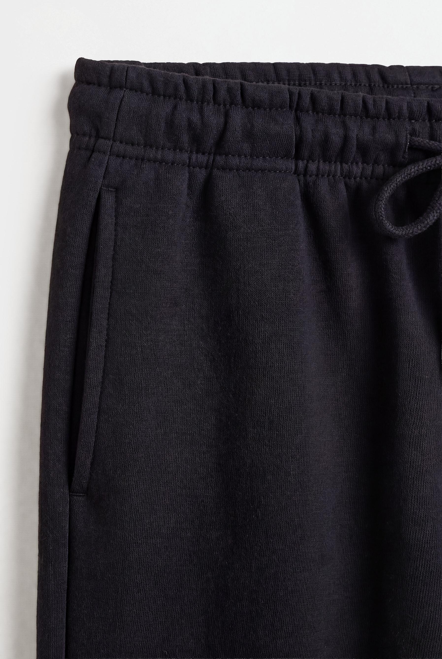 Basic straight tracksuit trousers — BLACK