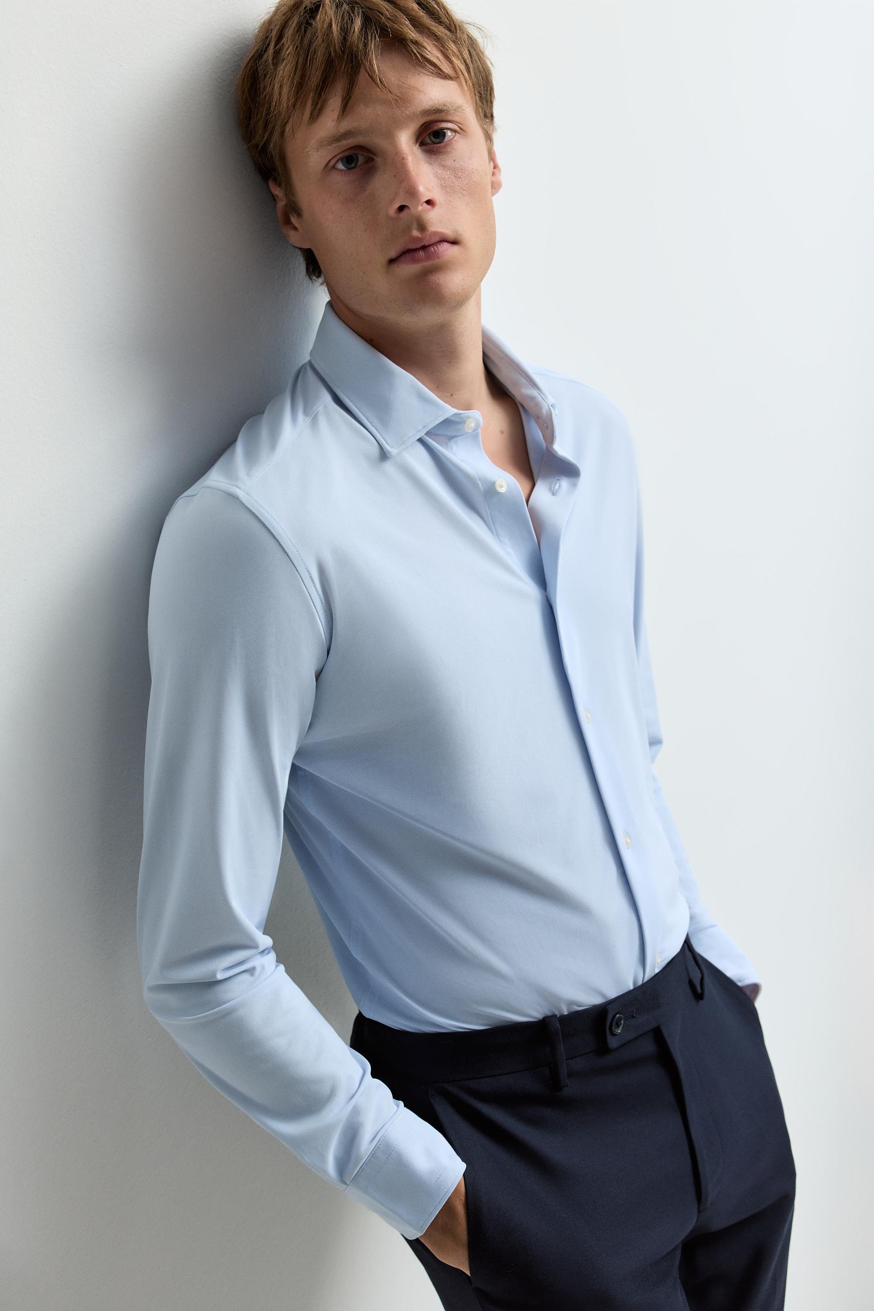 Slim fit tailored shirt — SKY BLUE