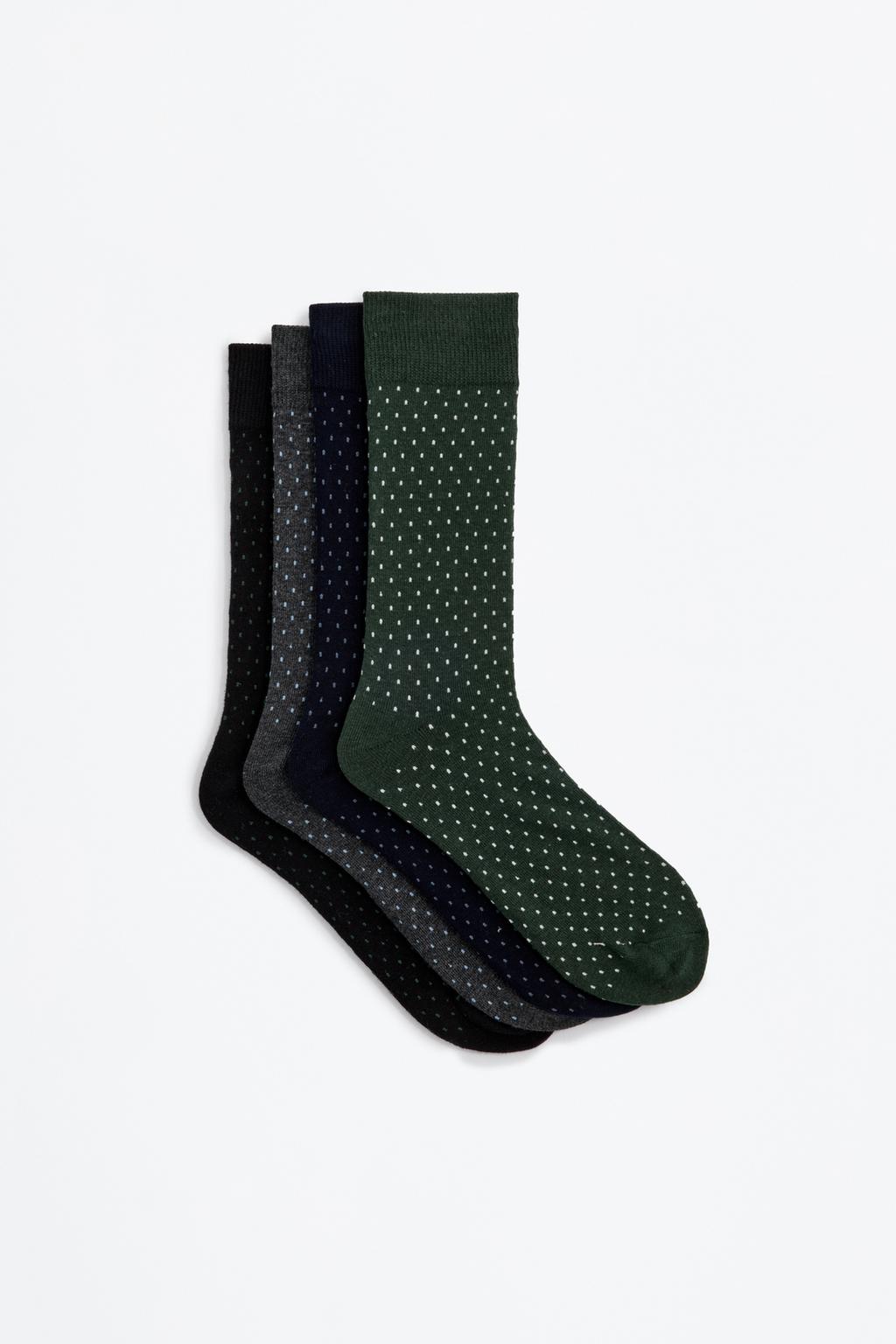 Pack 4 long polka dot socks