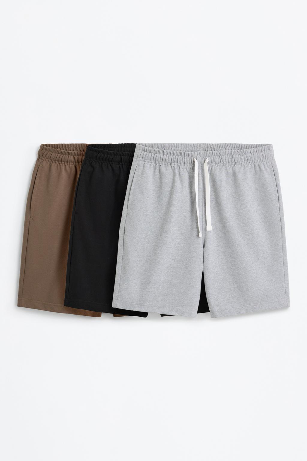 3-pack of basic tracksuit Bermuda shorts
