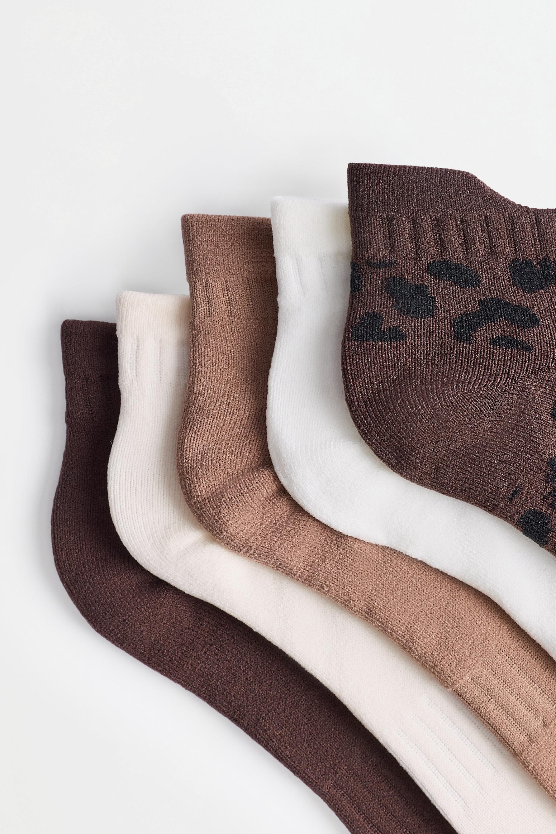 Sports ankle socks (5-pack) — LEOPARD PRINT