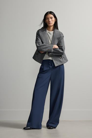 Basic straight trousers — NAVY 2