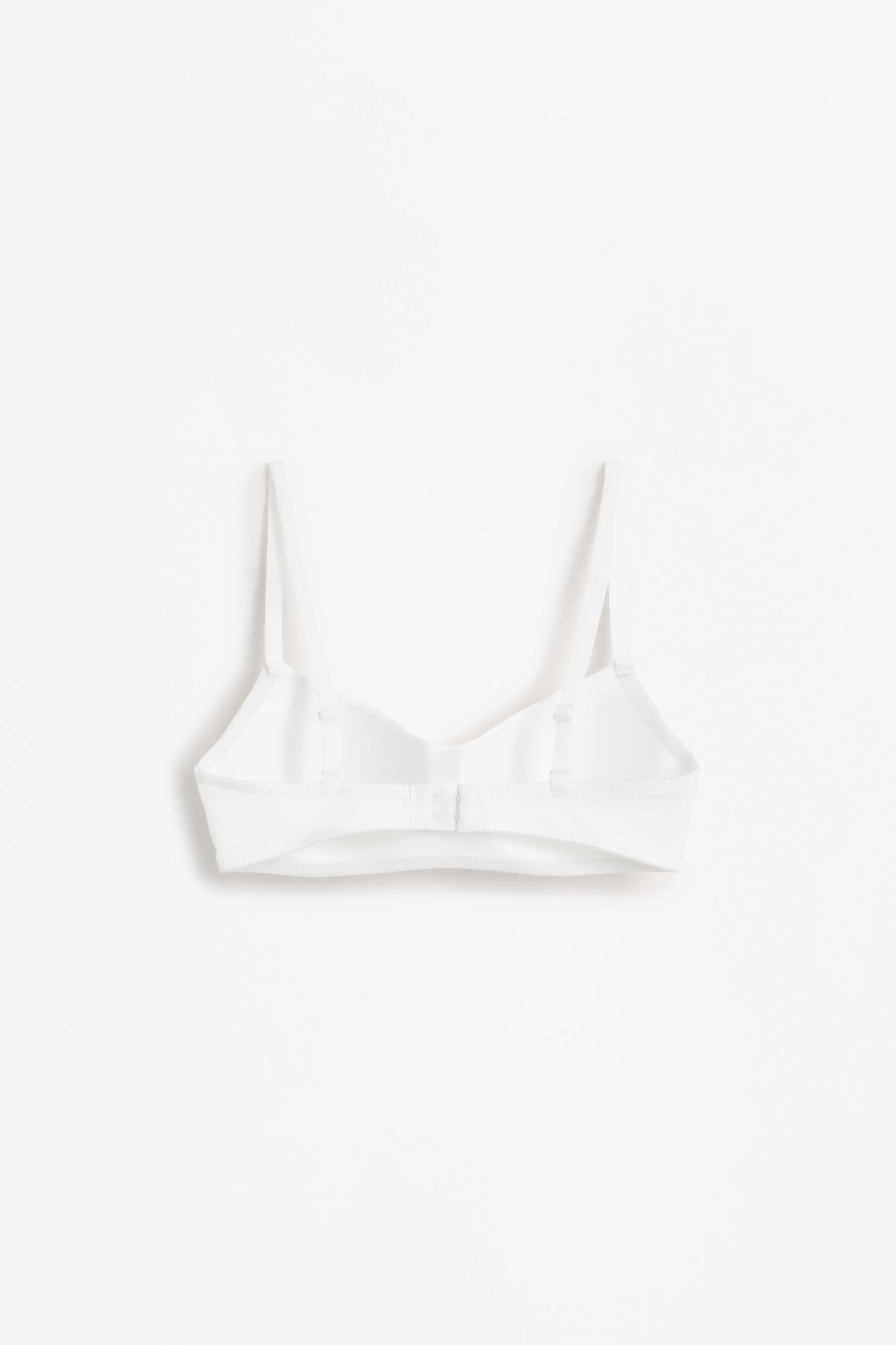 Microfibre pre-shaped bra — WHITE