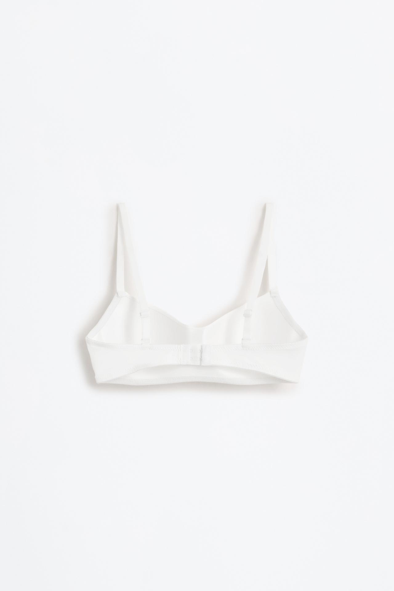 Microfibre pre-shaped bra — WHITE